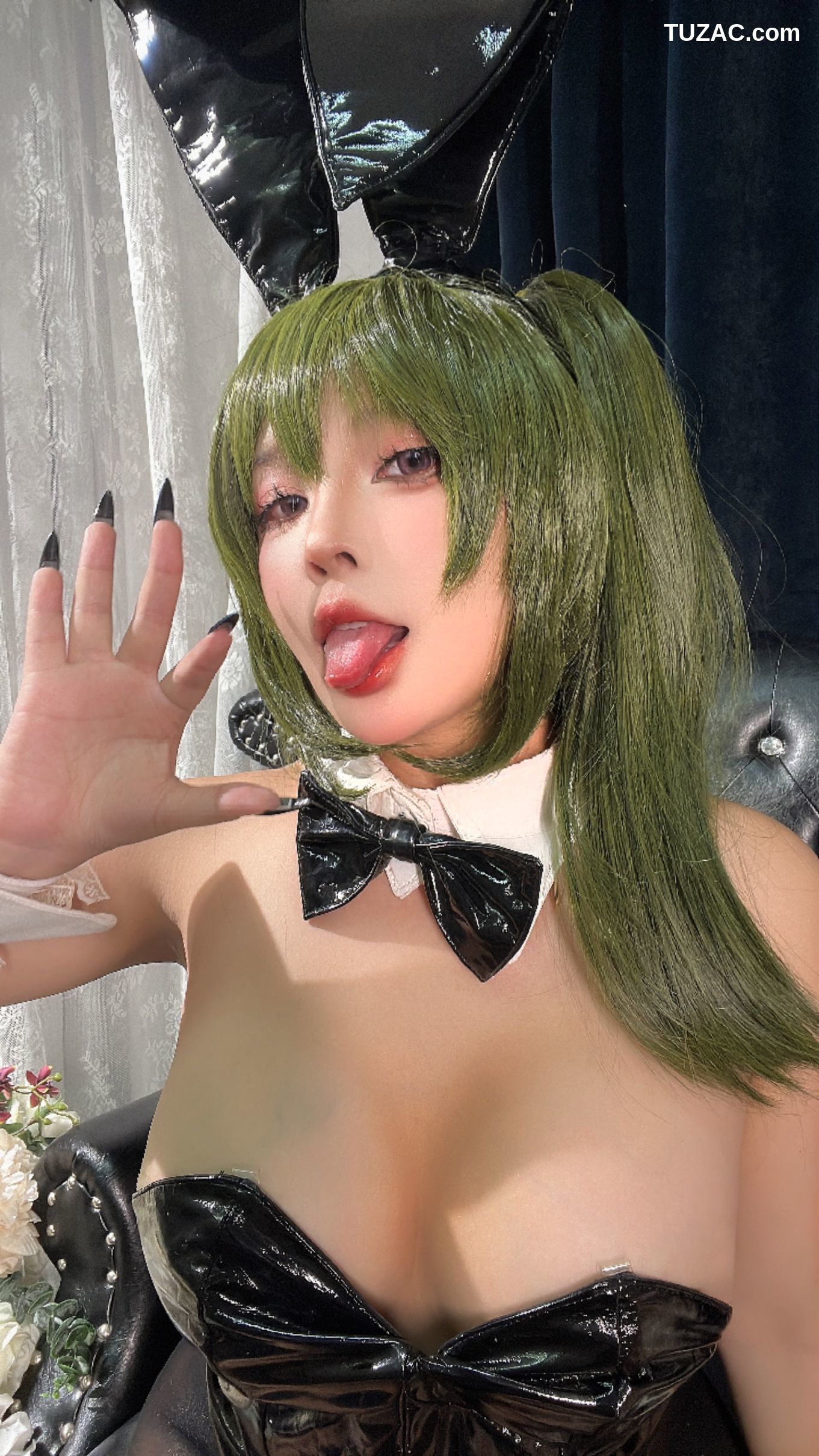 Sayo-Momo-《魔域英雄传说》-黑色兔女郎-Ubel-ユーベル-Black-Easter-Bunny