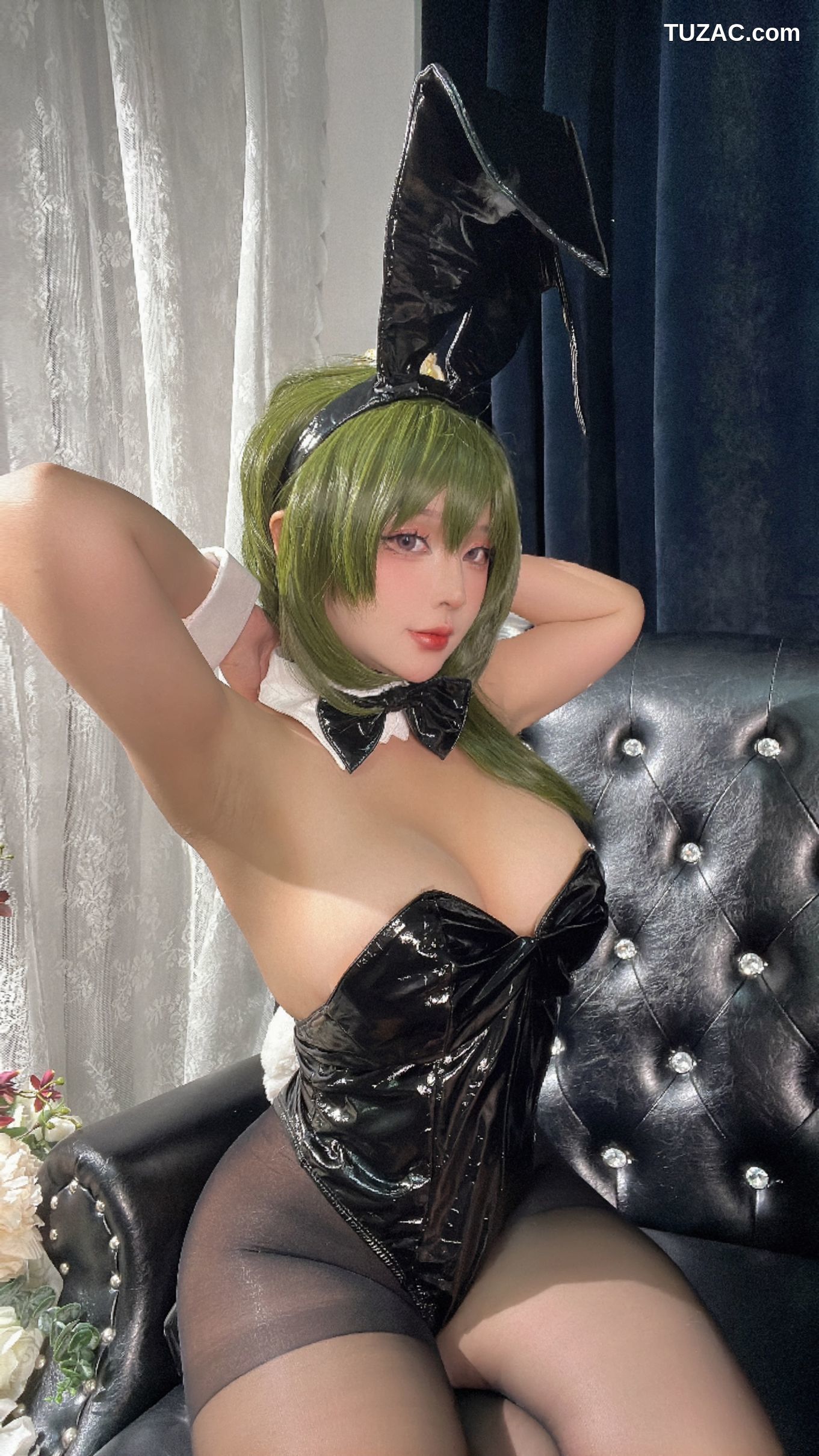 Sayo-Momo-《魔域英雄传说》-黑色兔女郎-Ubel-ユーベル-Black-Easter-Bunny