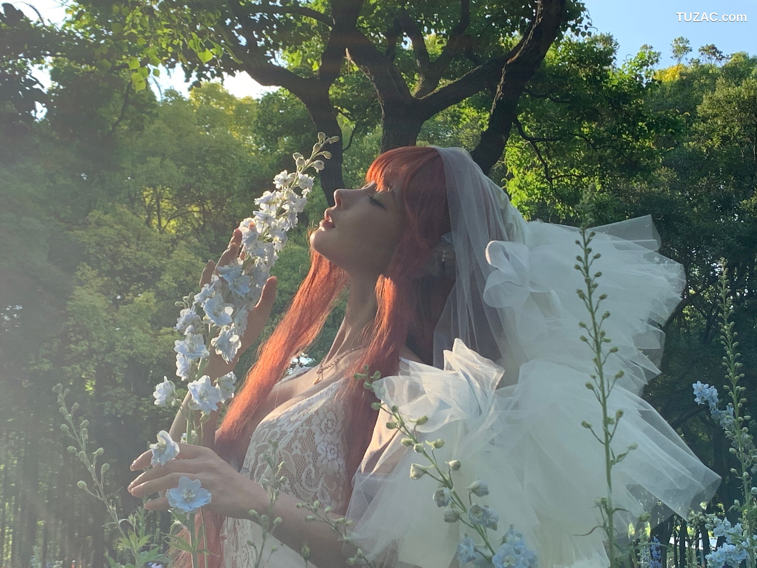 蠢沫沫-花丛婚纱