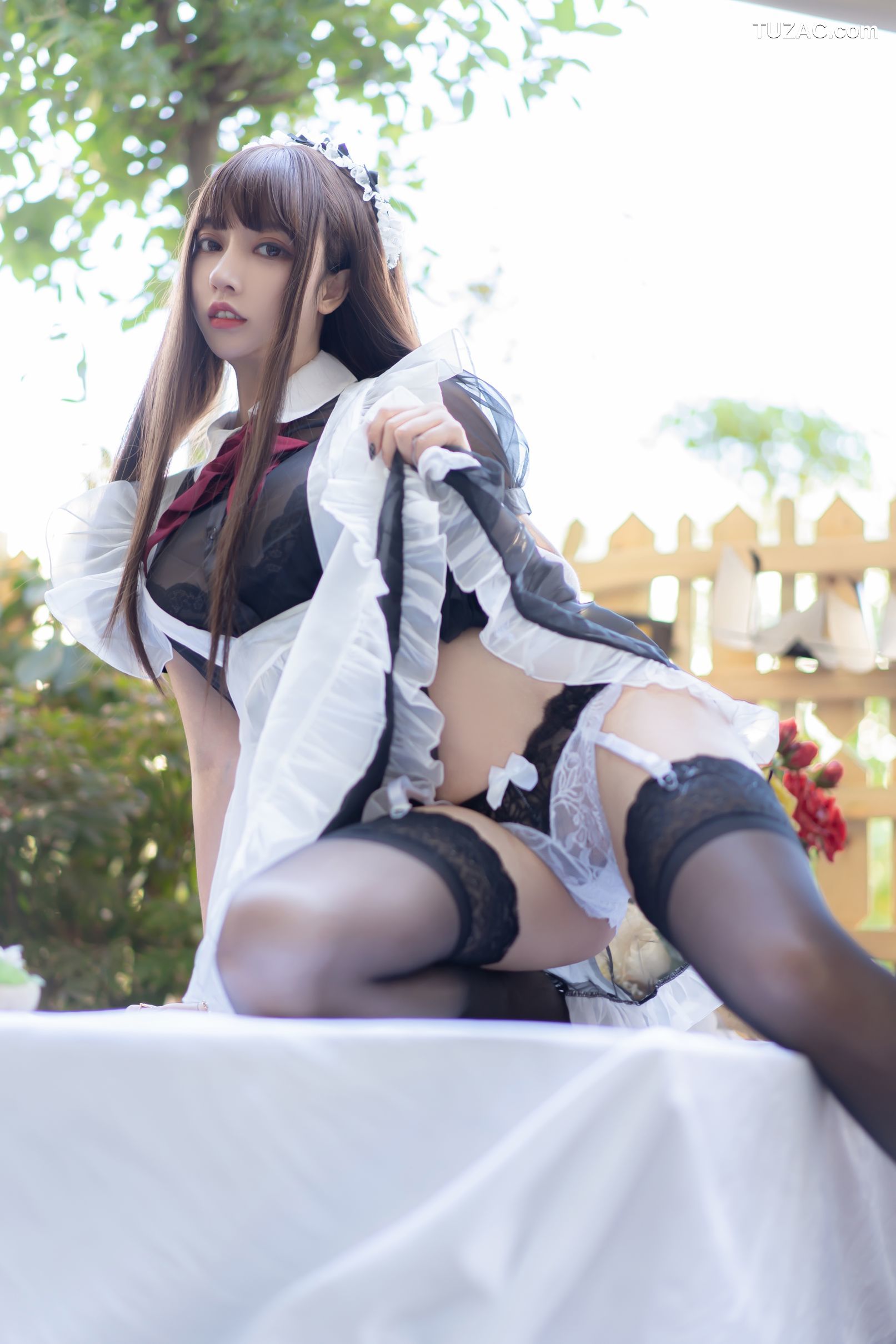 过期米线线喵-091-黑丝女仆套