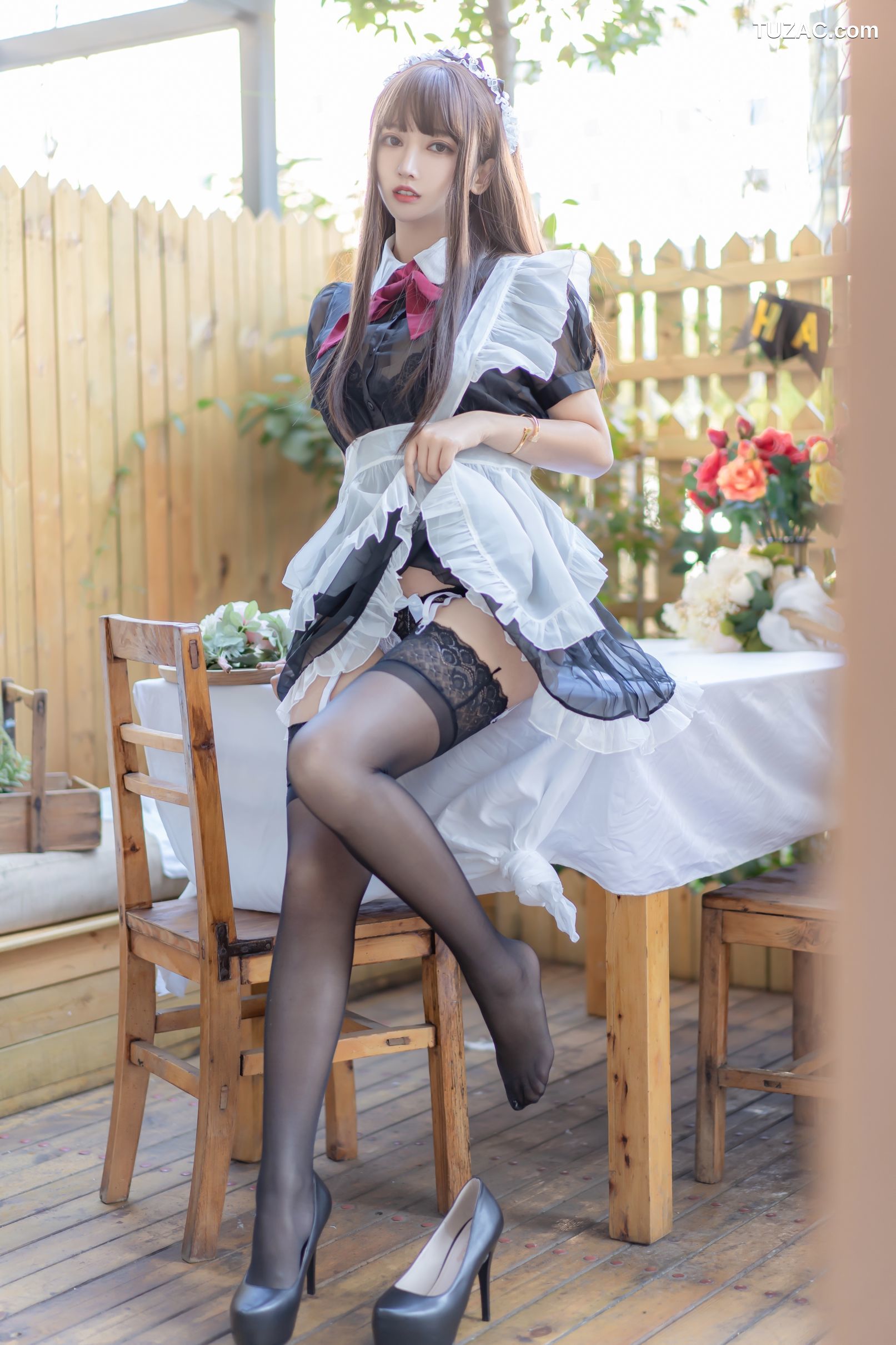 过期米线线喵-091-黑丝女仆套