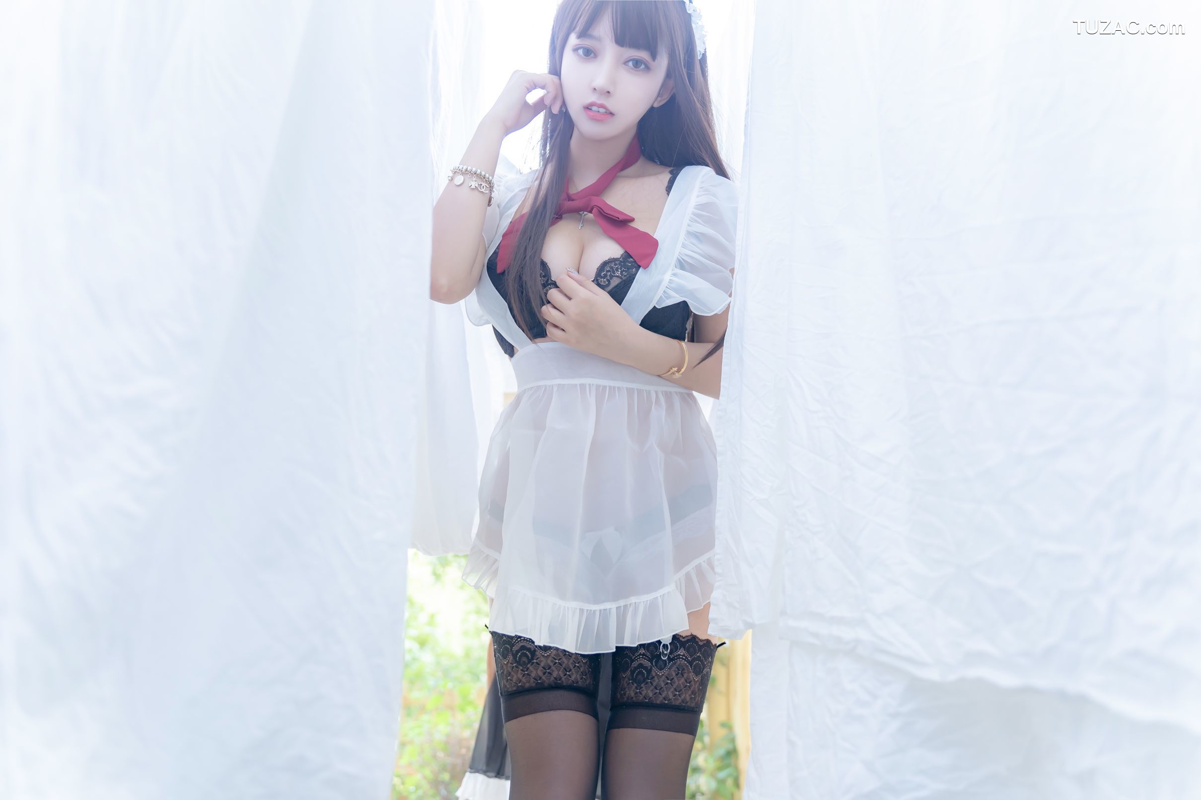 过期米线线喵-091-黑丝女仆套