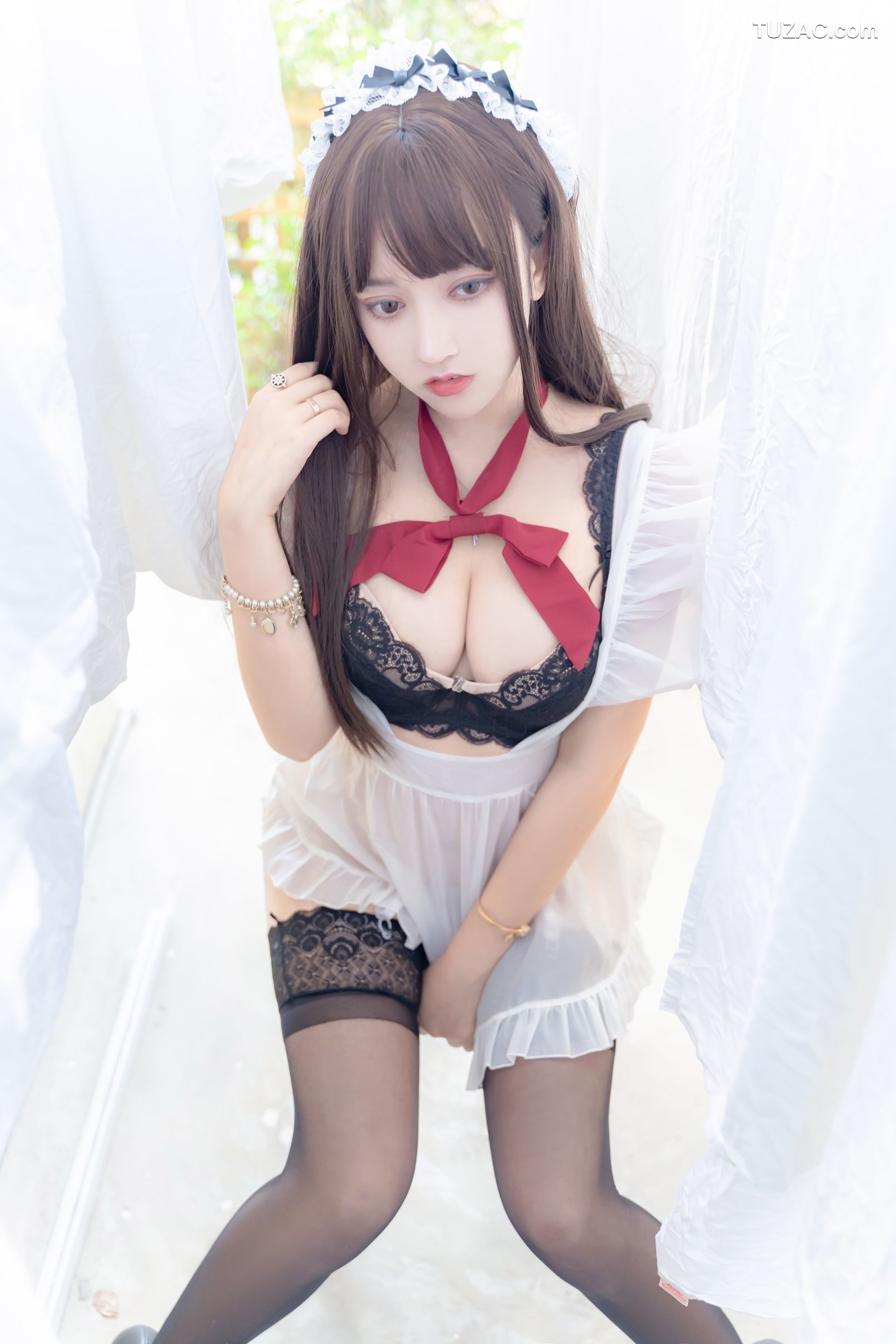 过期米线线喵-091-黑丝女仆套