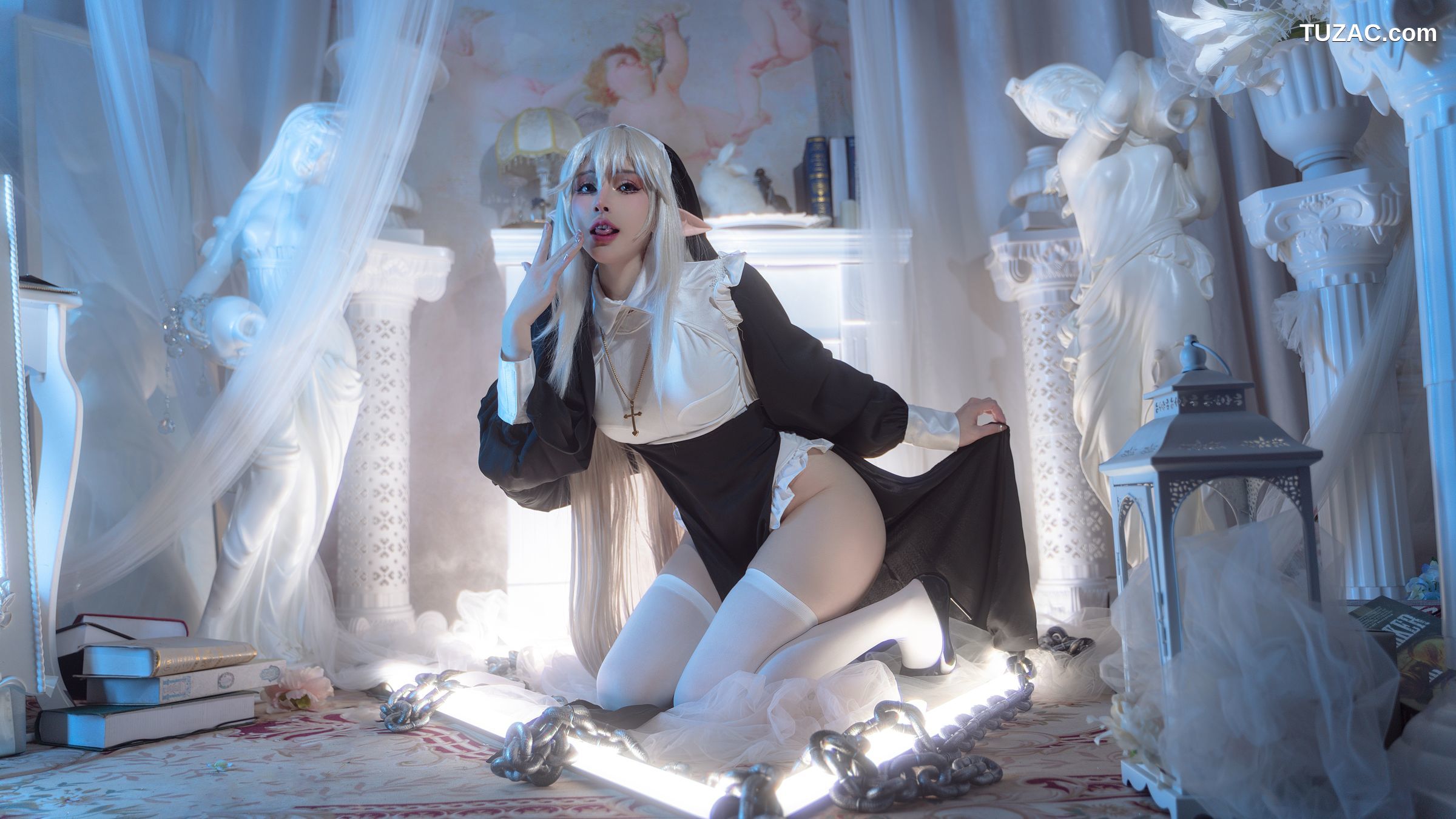 鹿八岁-堕落修女-猫耳女仆