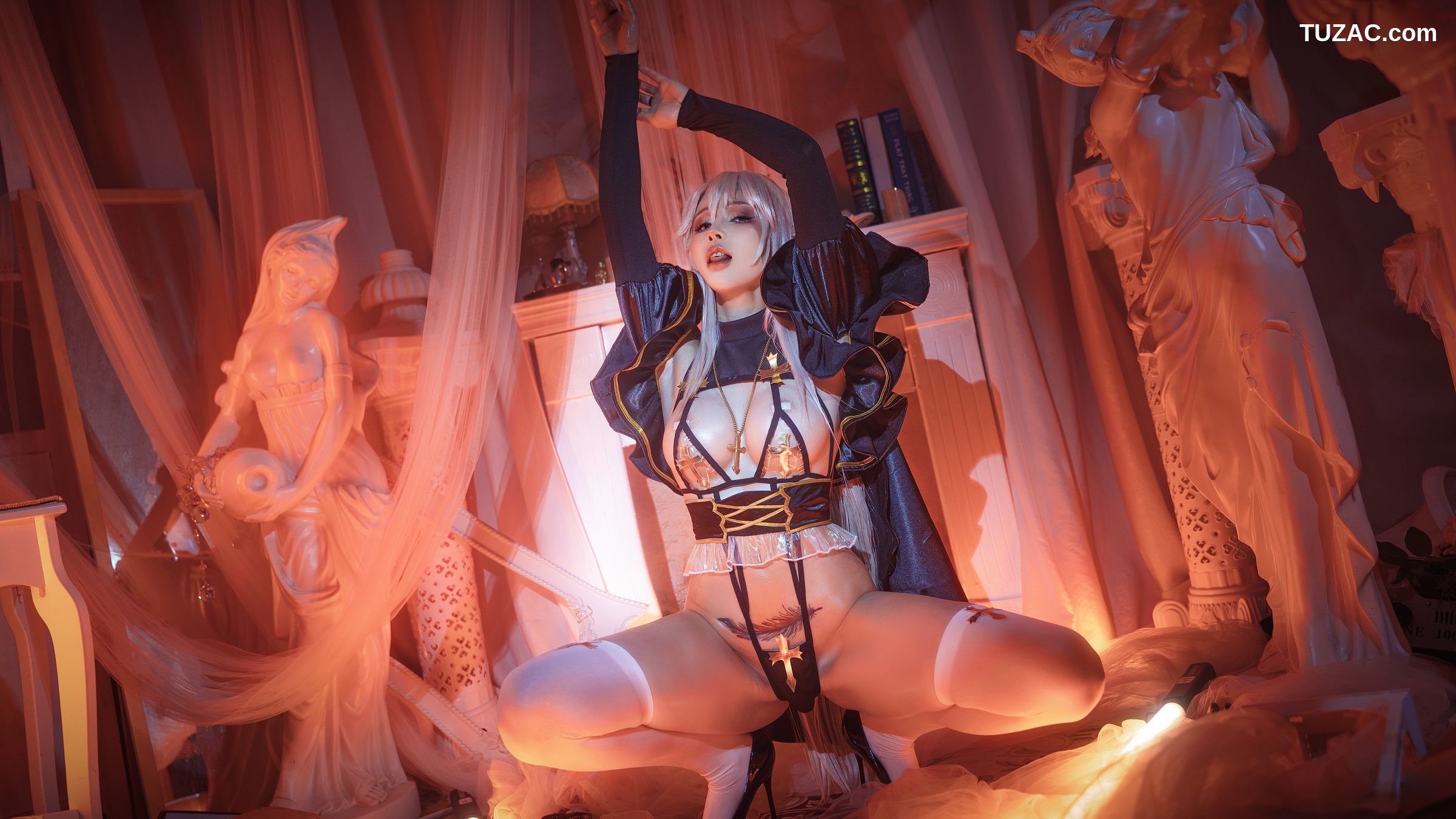 鹿八岁-堕落修女-猫耳女仆