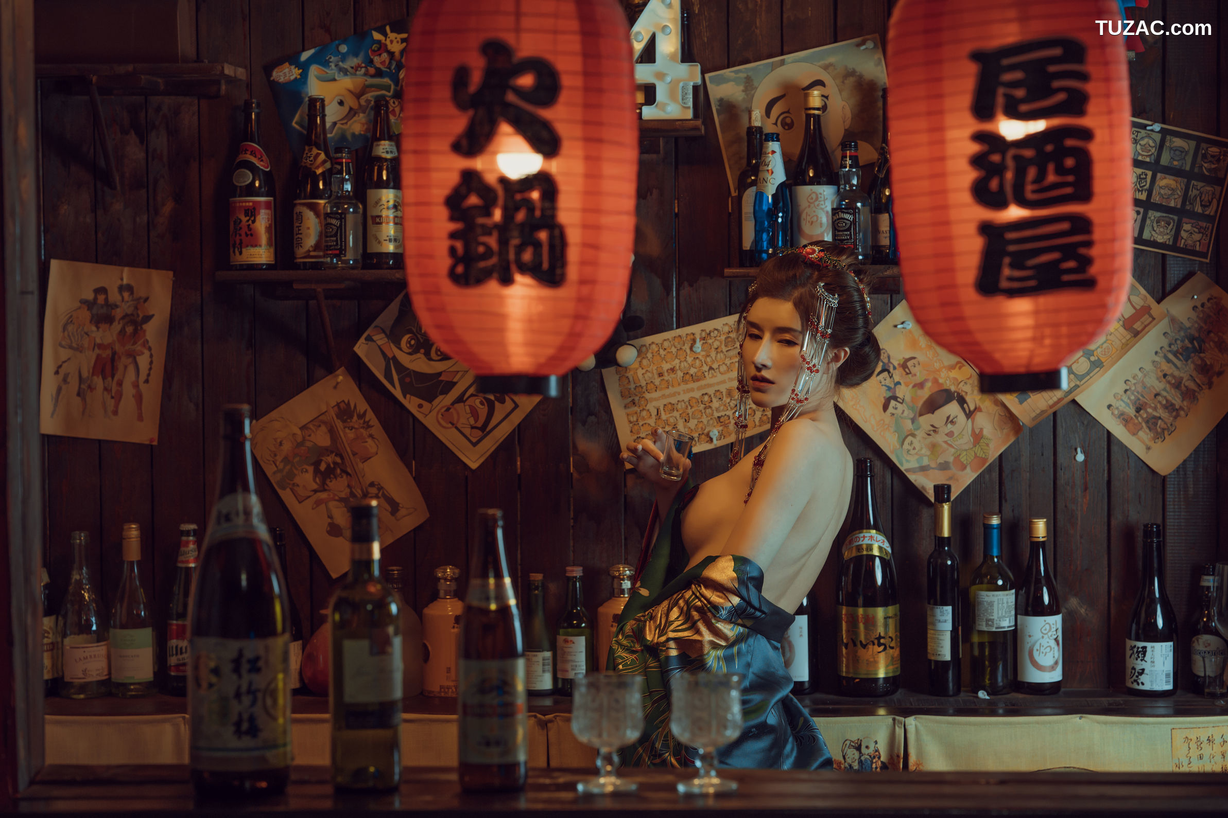 鹿八岁-酒醉的和服少女