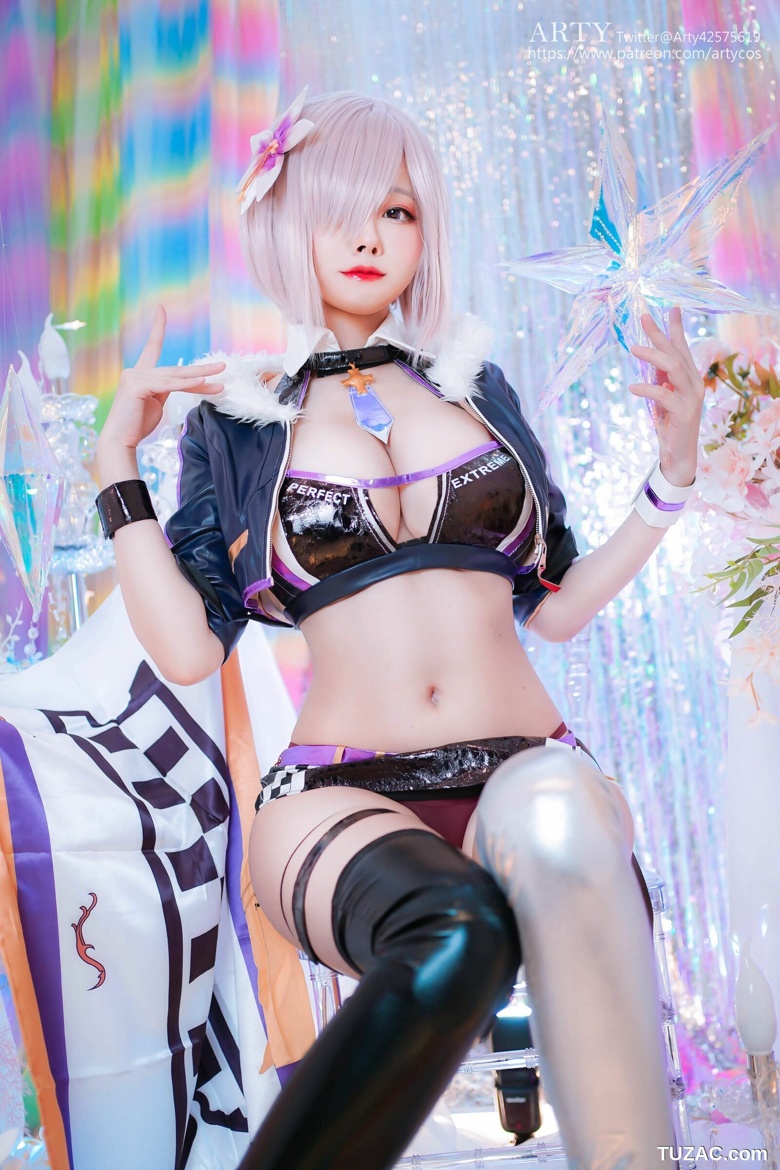 Arty亚缇-Arty-Huang-cosplay-Mashu-赛车手制服