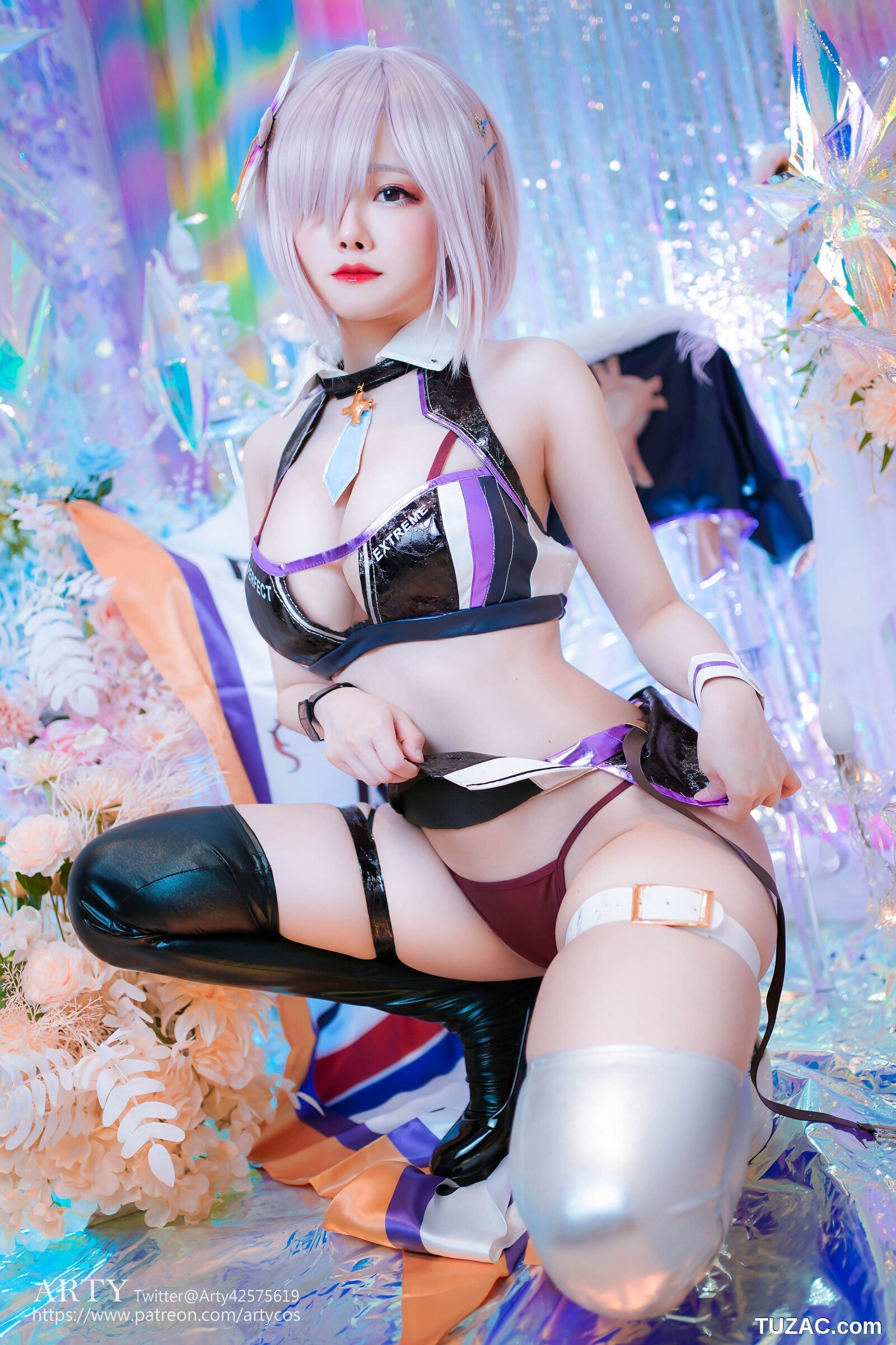 Arty亚缇-Arty-Huang-cosplay-Mashu-赛车手制服