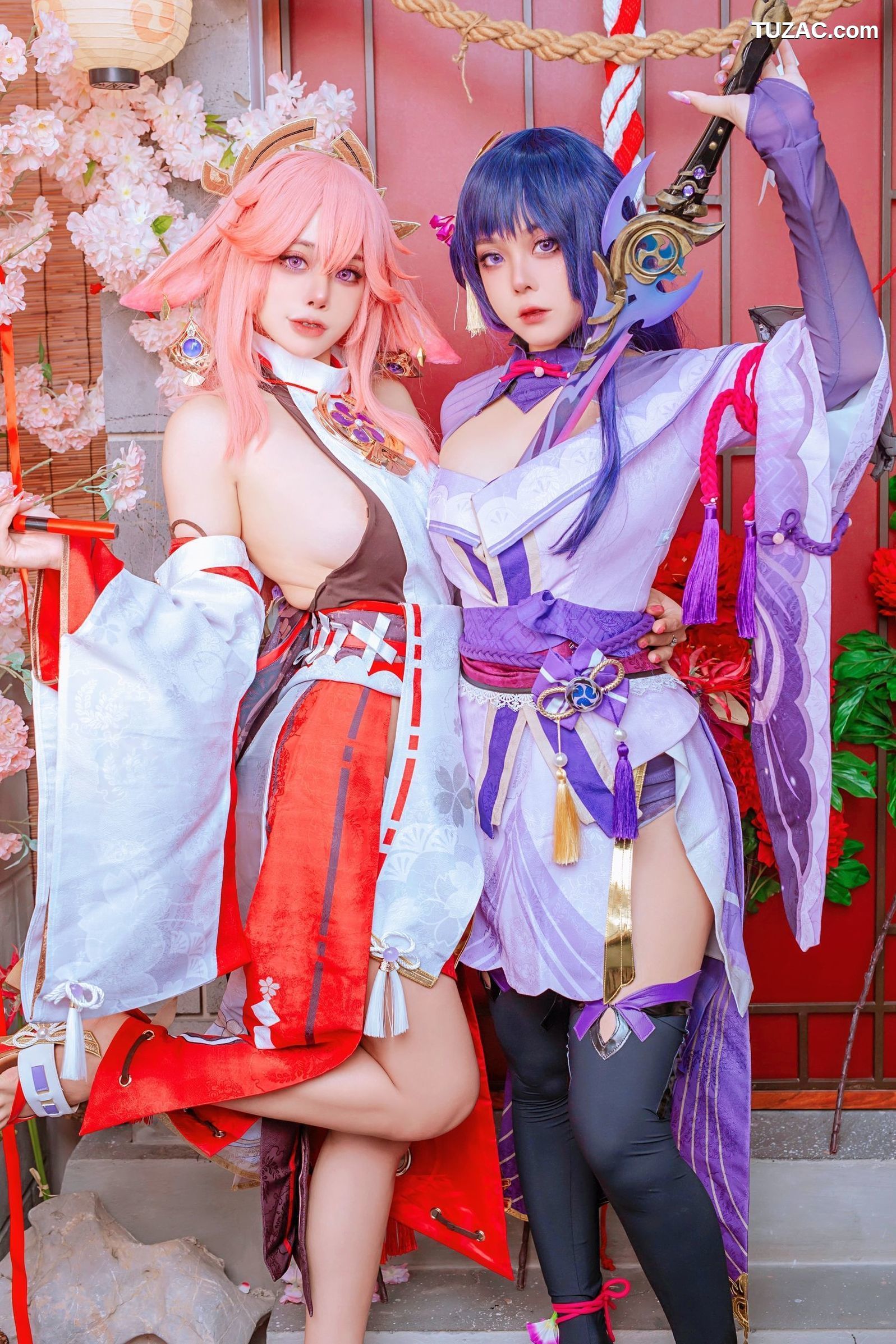 Byoru-Yae-Miko-x-Raiden-Shogun