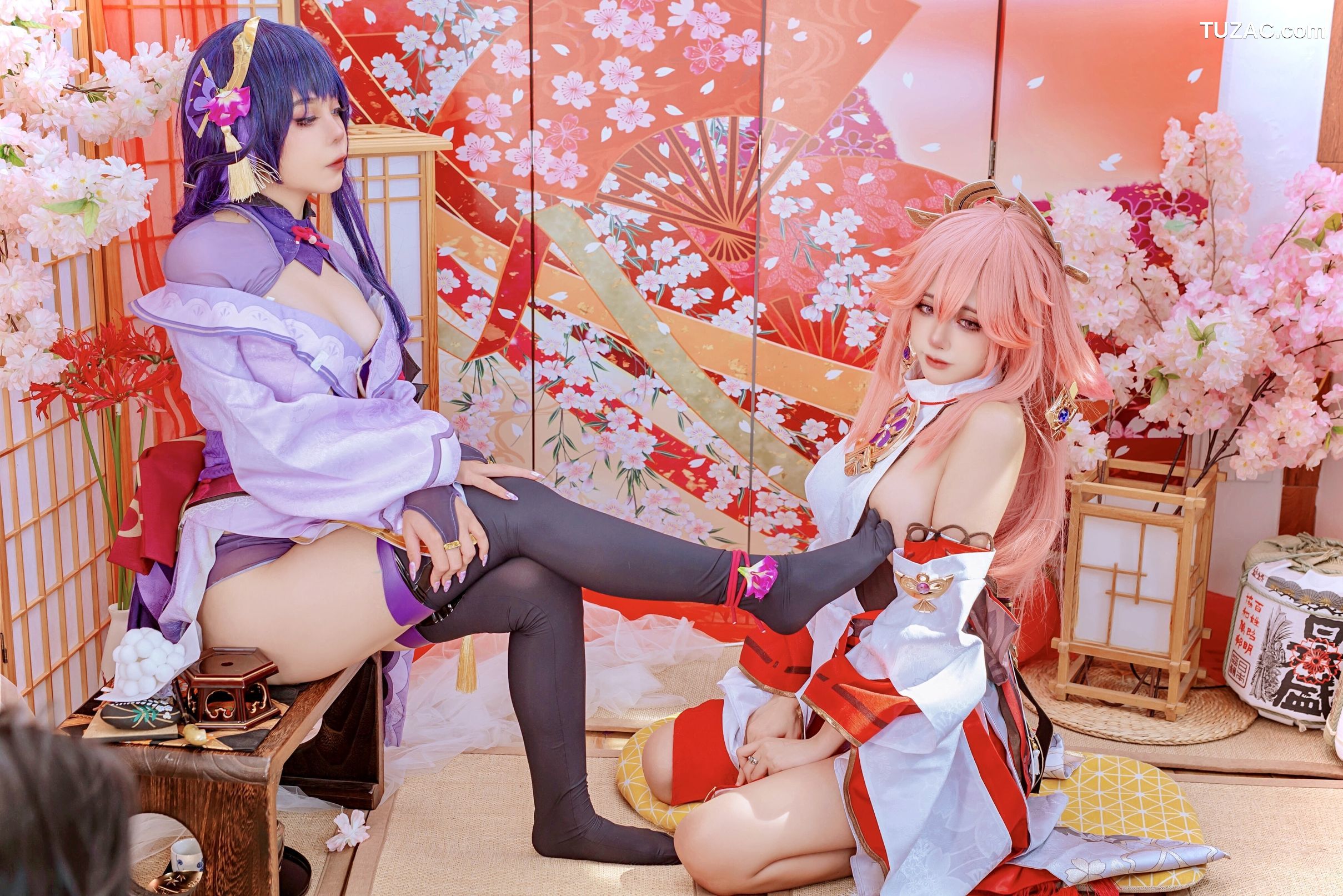 Byoru-Yae-Miko-x-Raiden-Shogun