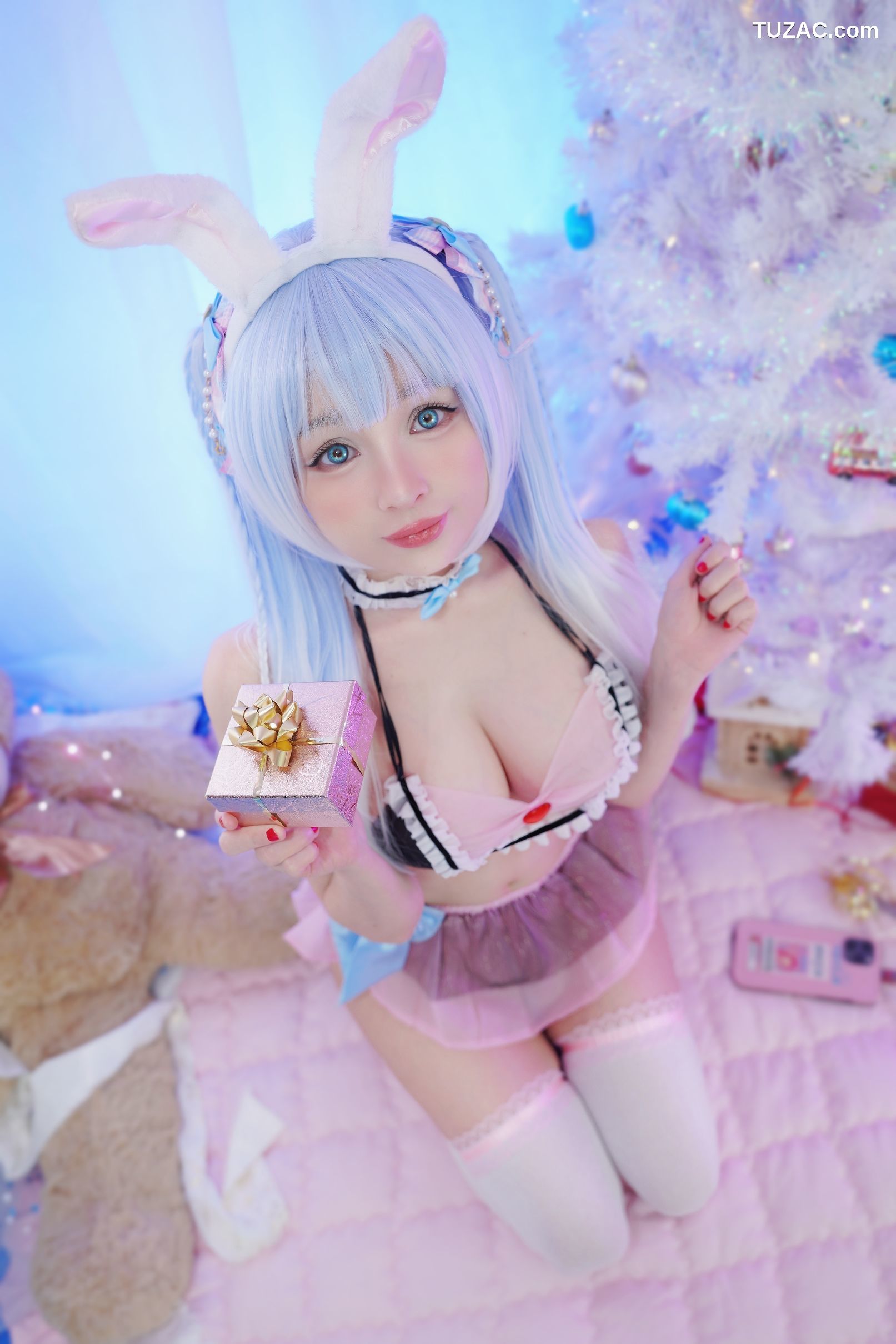 Hidori_Rose-粉彩兔女郎-Pastel-Bunny