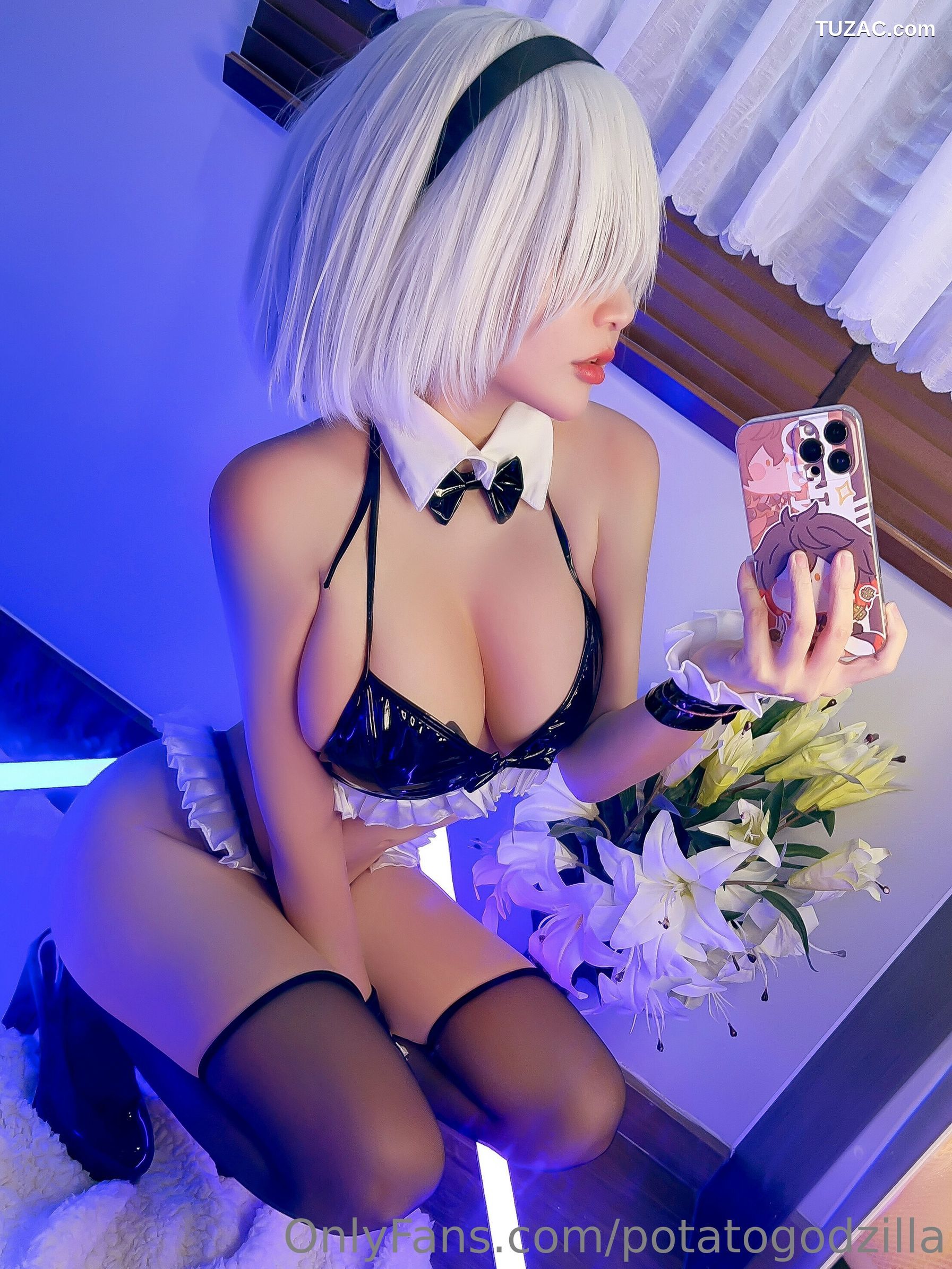 Potato-Godzilla-2B-Maid-Bikini