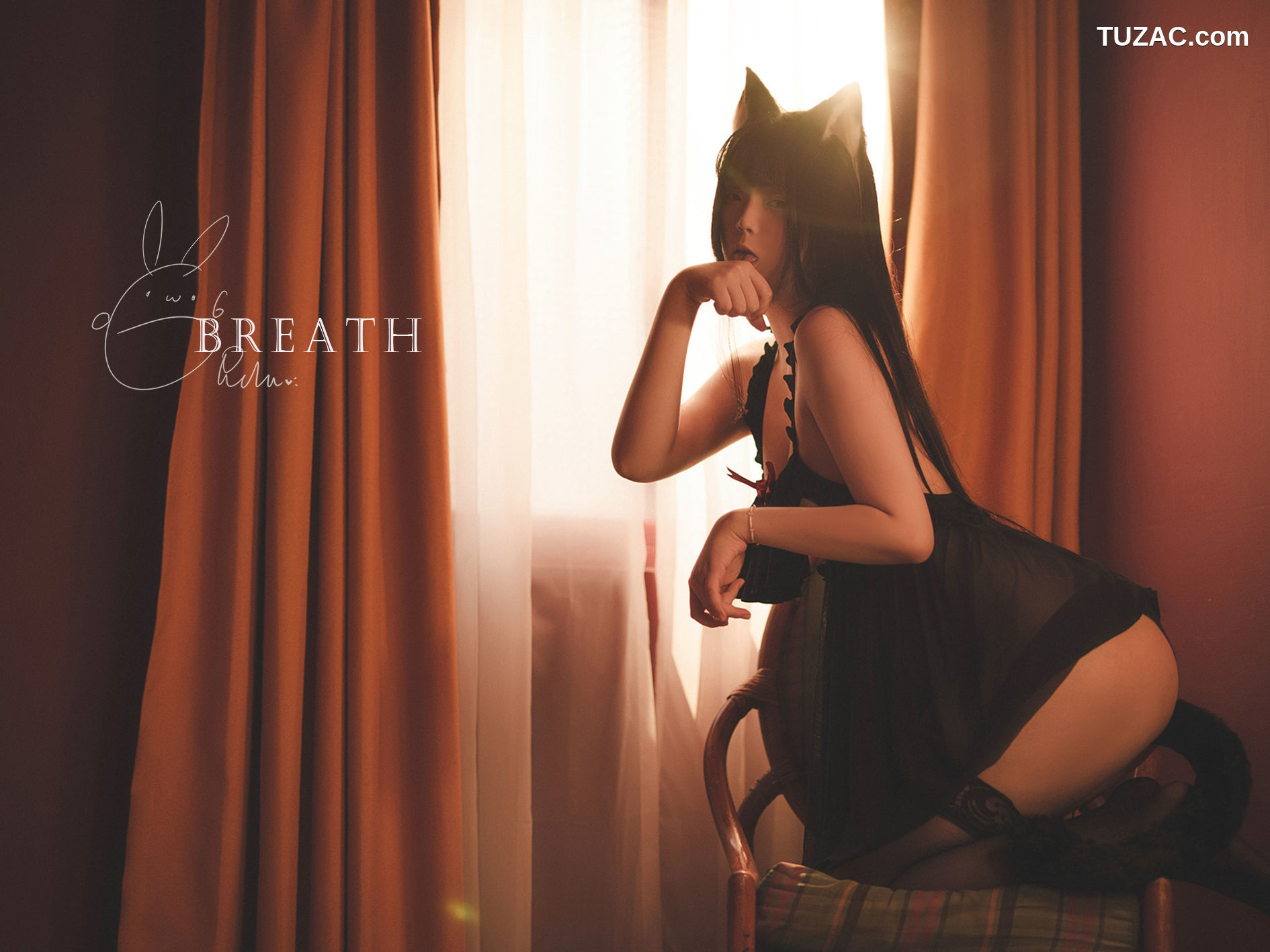 落落Raku-May-蕾丝黑兔-Breath