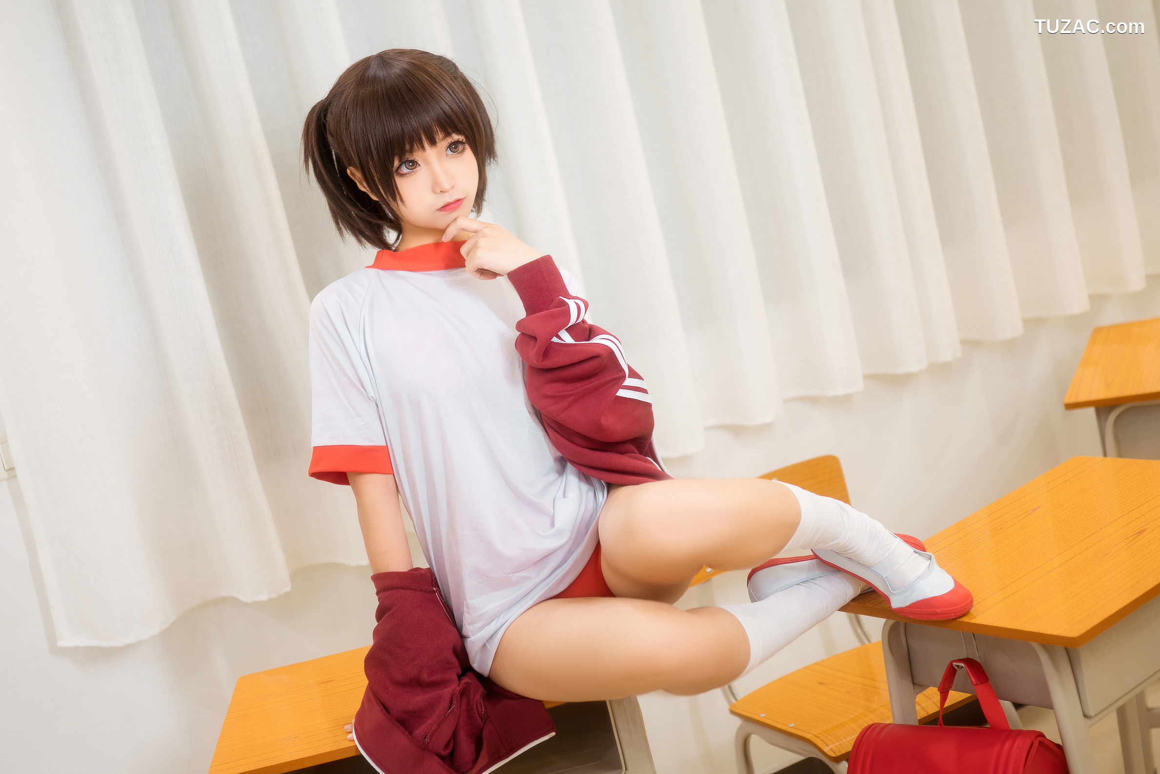 蠢沫沫-体操服红