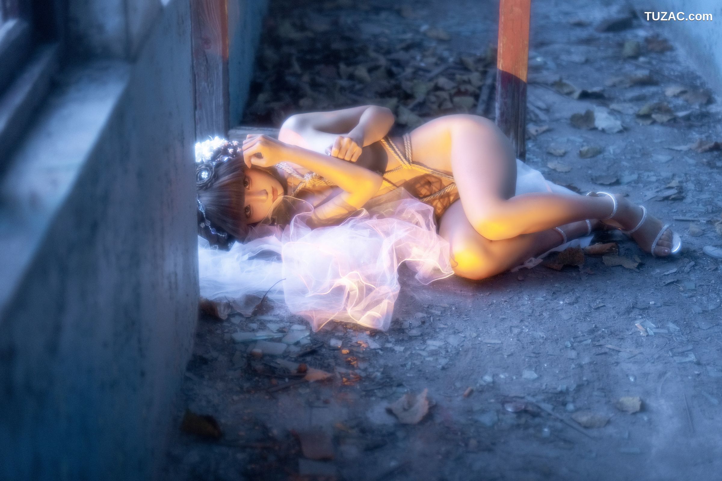 蠢沫沫-婚纱-废墟