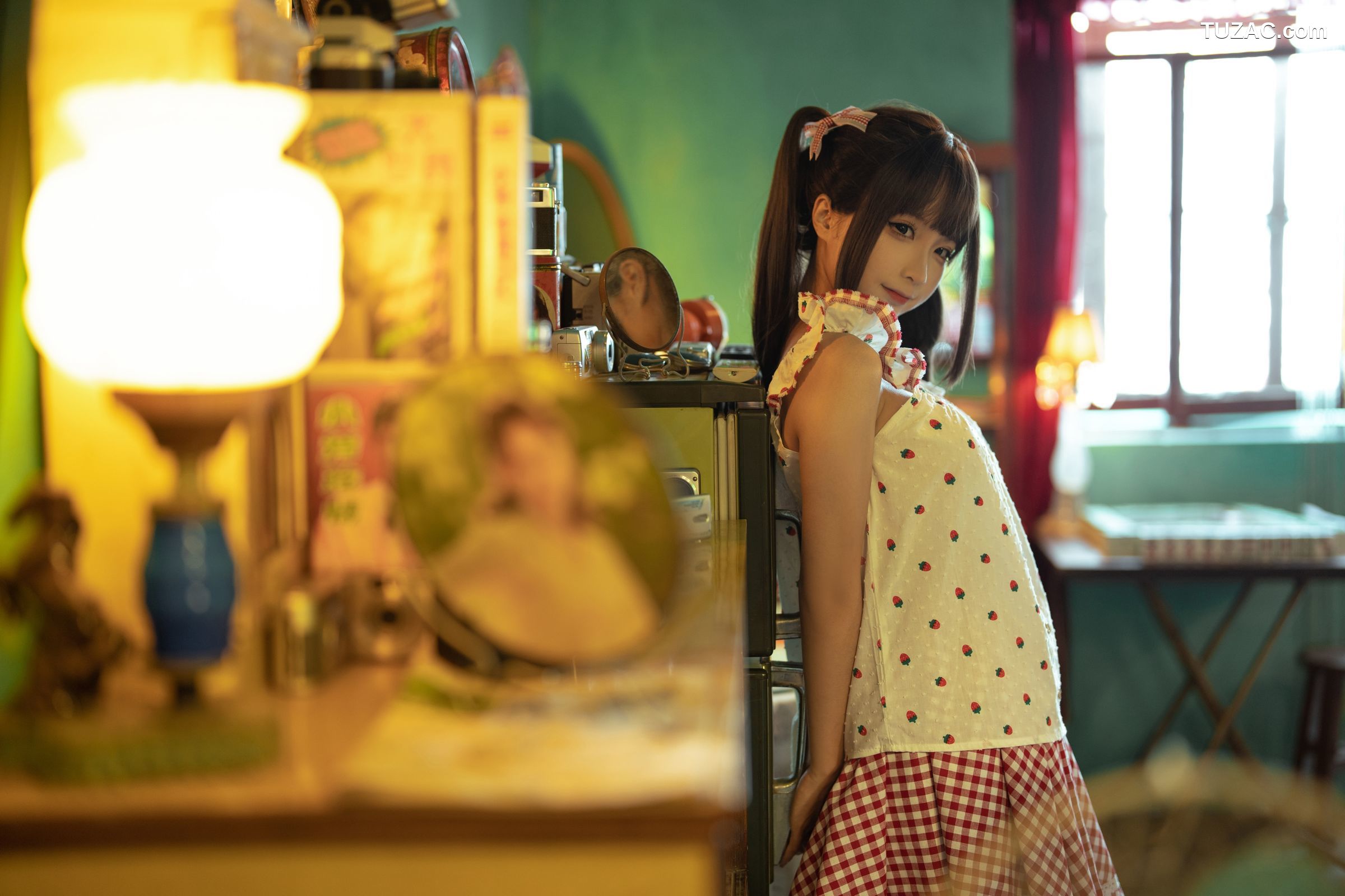 蠢沫沫-红格子-Strawberry-Shirt
