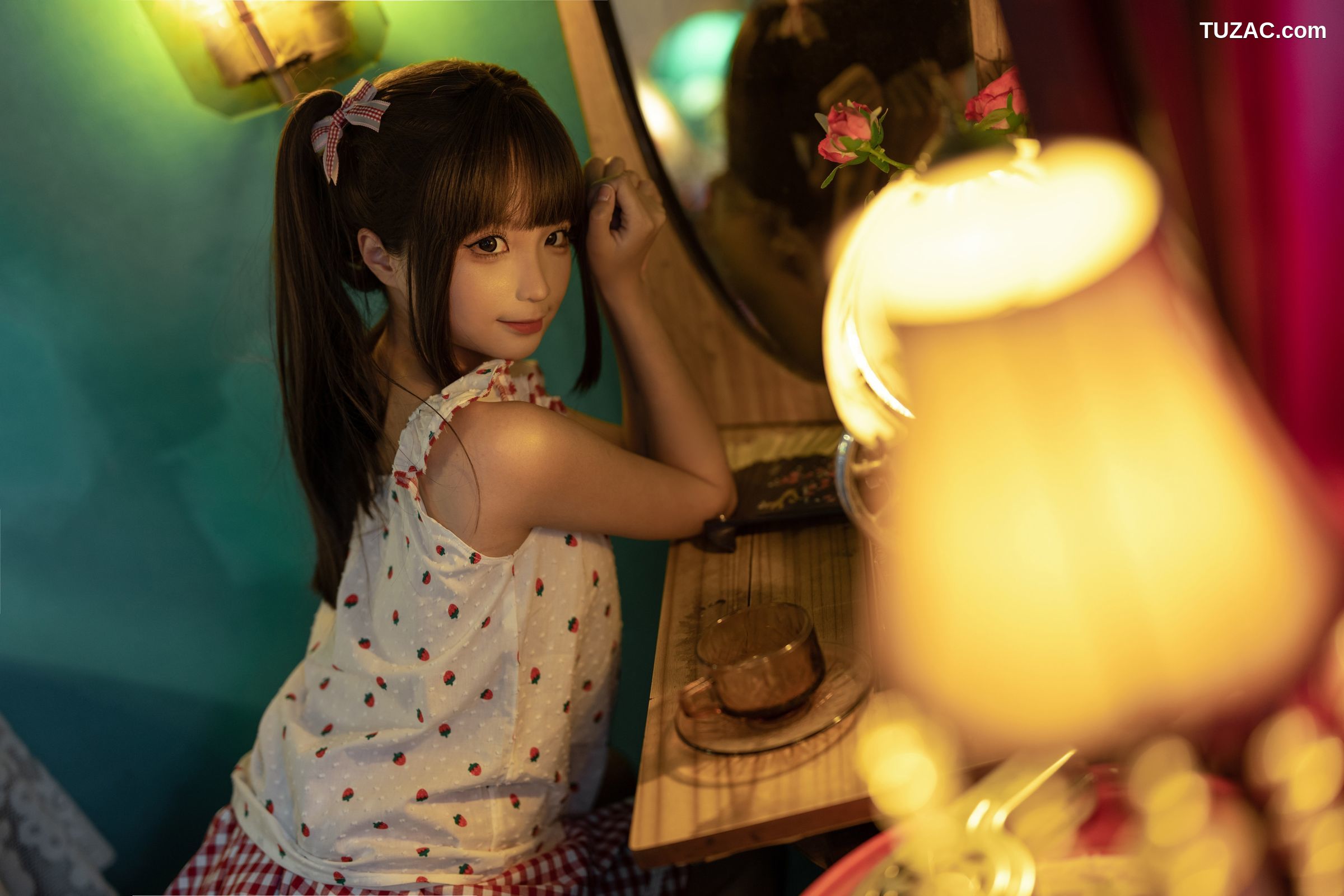 蠢沫沫-红格子-Strawberry-Shirt