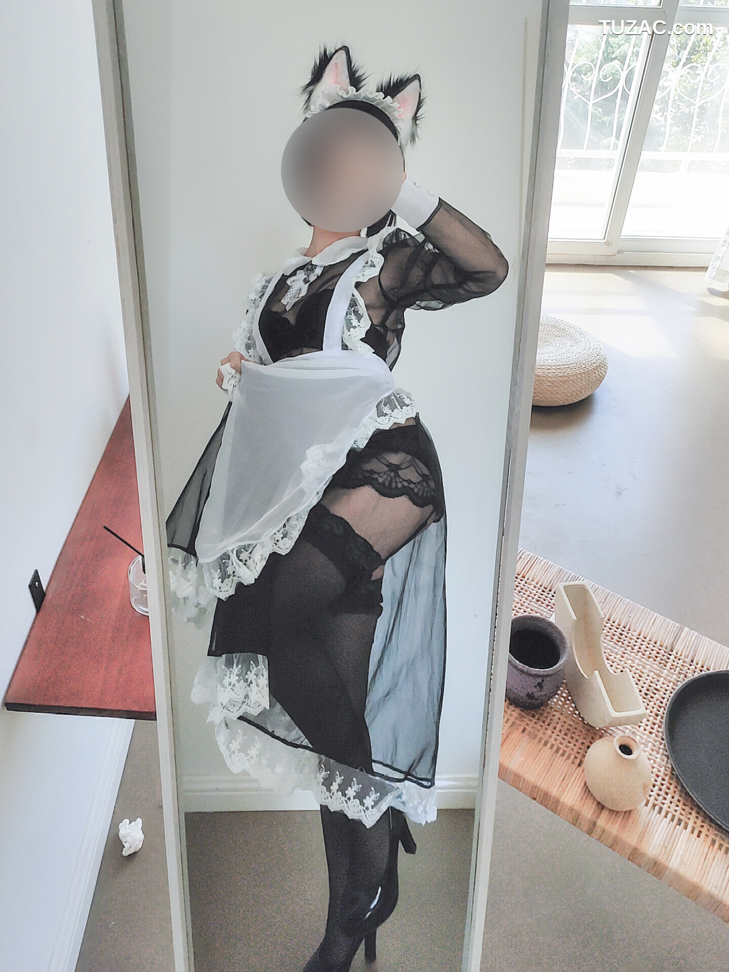 蠢沫沫-透明女仆自拍