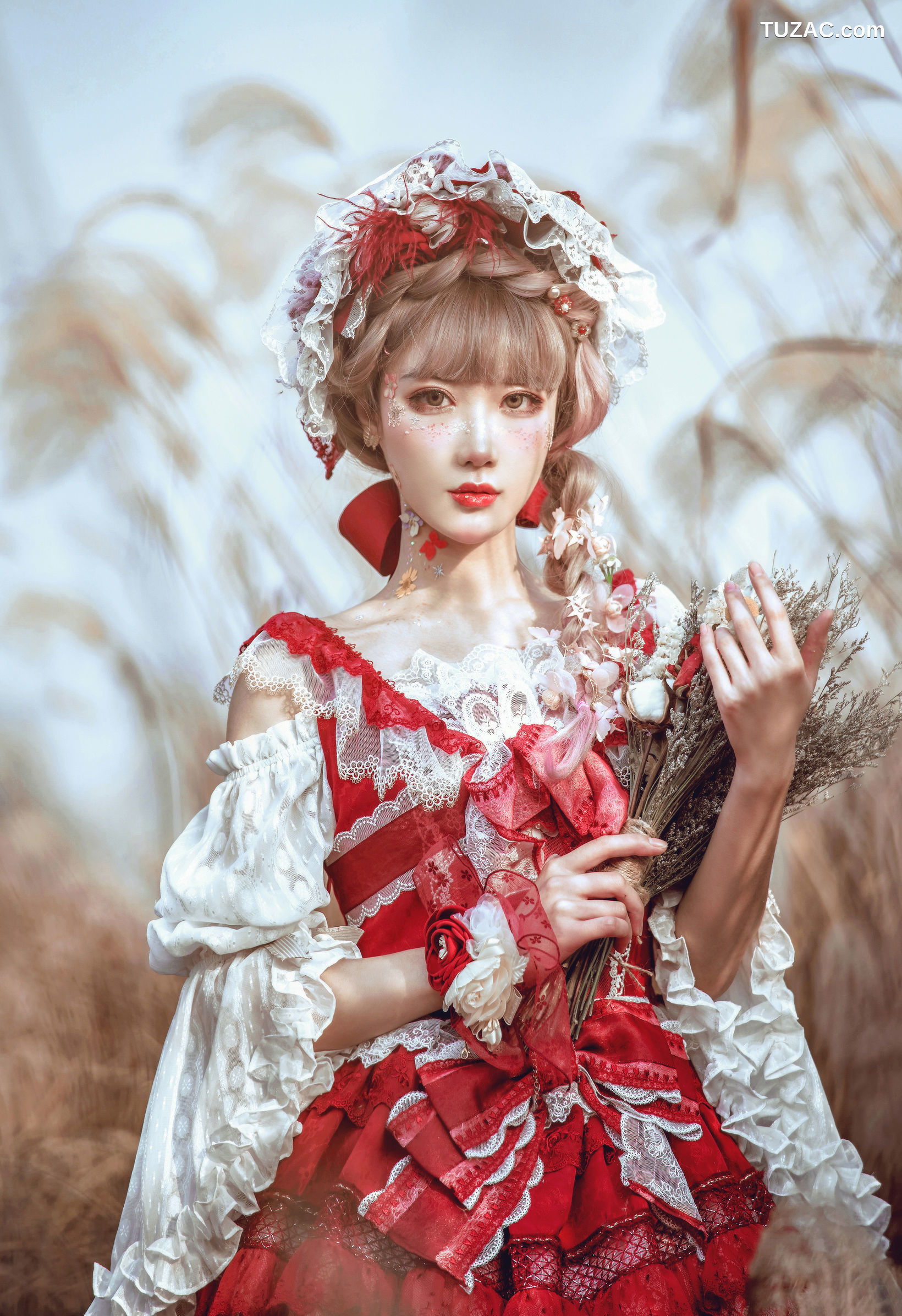 阿包也是兔娘-No.02-lolita红裙-12P