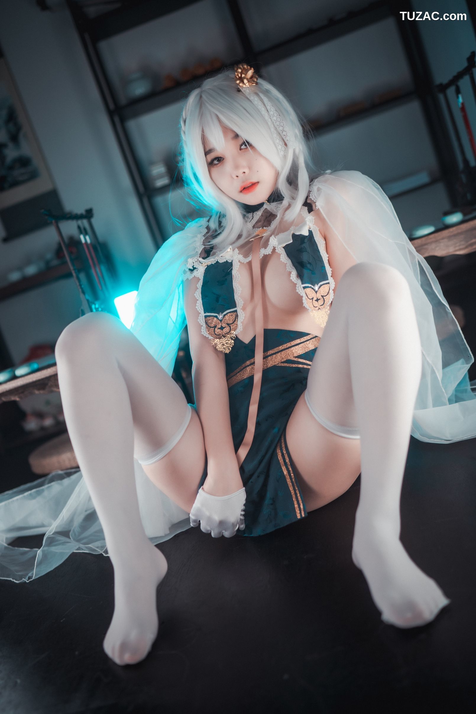 韩国美女-琪雅-Zia-지아-碧波青云Cosplay-Azure-Horizons-DJAWA