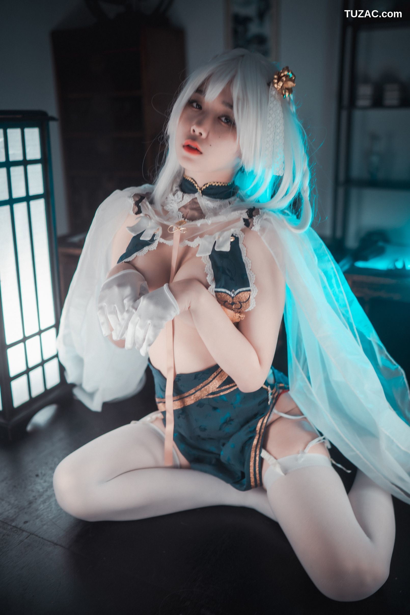 韩国美女-琪雅-Zia-지아-碧波青云Cosplay-Azure-Horizons-DJAWA