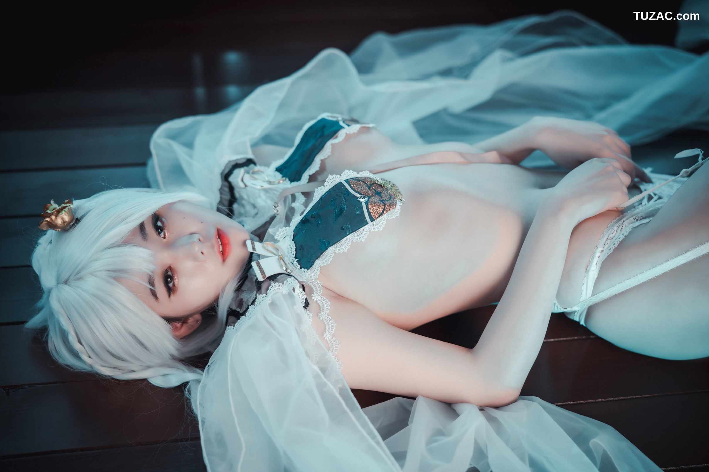 韩国美女-琪雅-Zia-지아-碧波青云Cosplay-Azure-Horizons-DJAWA