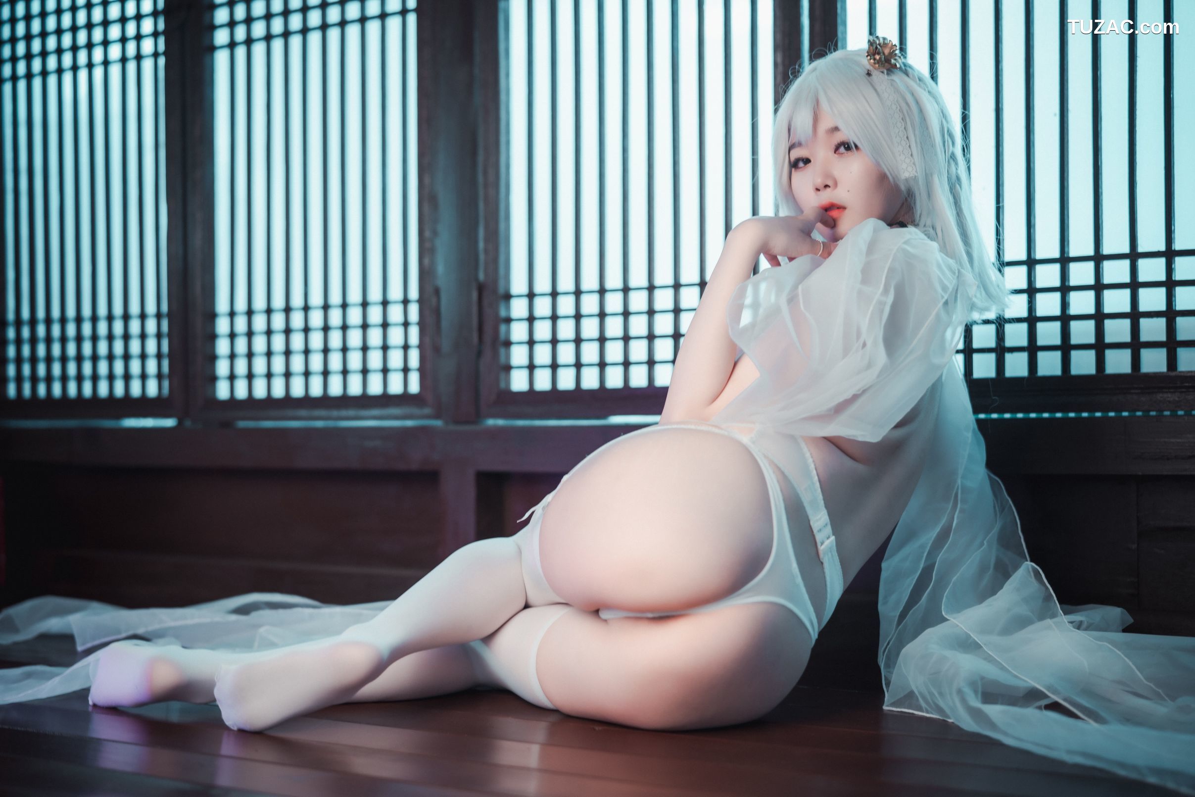 韩国美女-琪雅-Zia-지아-碧波青云Cosplay-Azure-Horizons-DJAWA