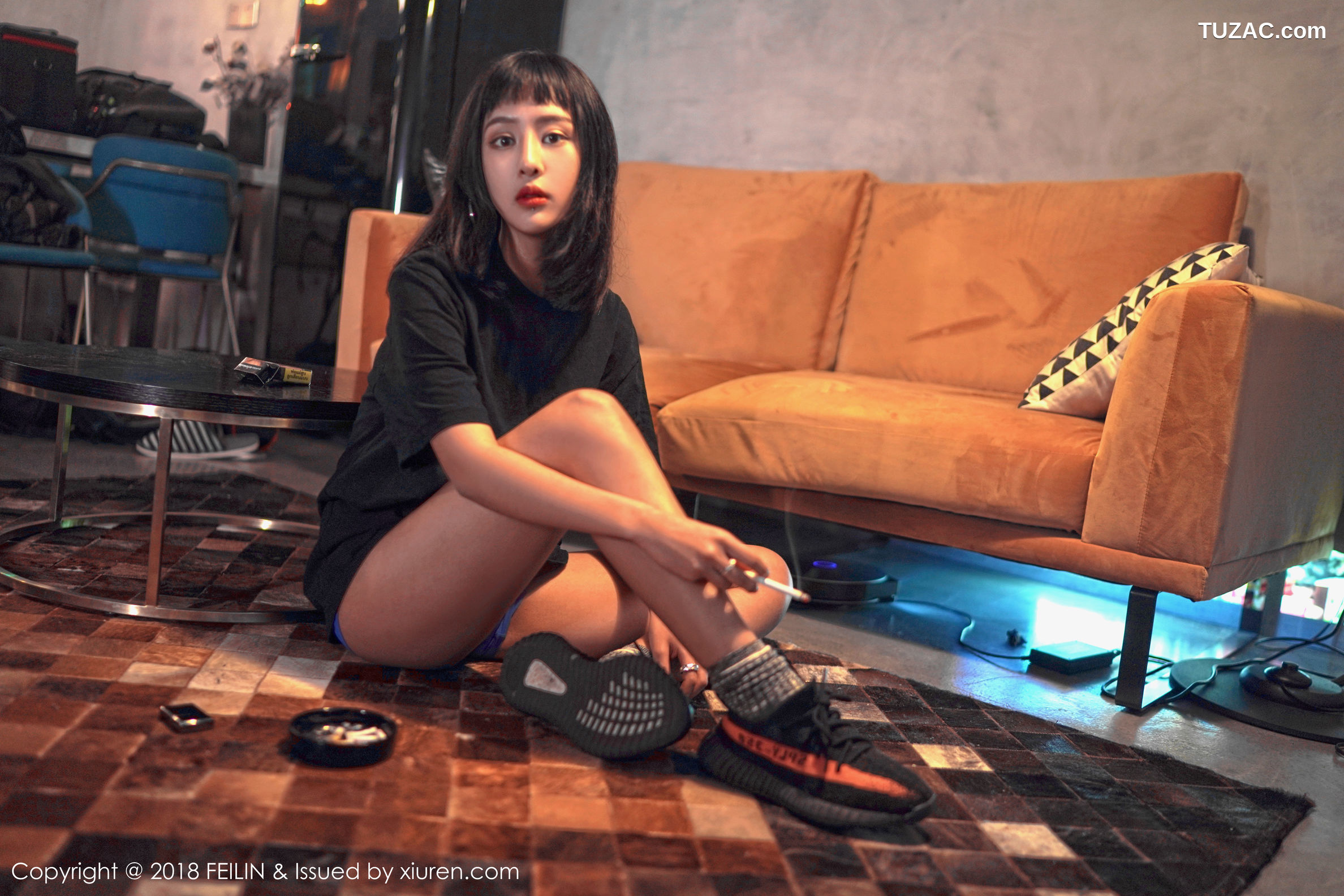 FeiLin嗲囡囡-129-赵艺璇-《香烟-纹身-黑白风格照片》-2018.03.29