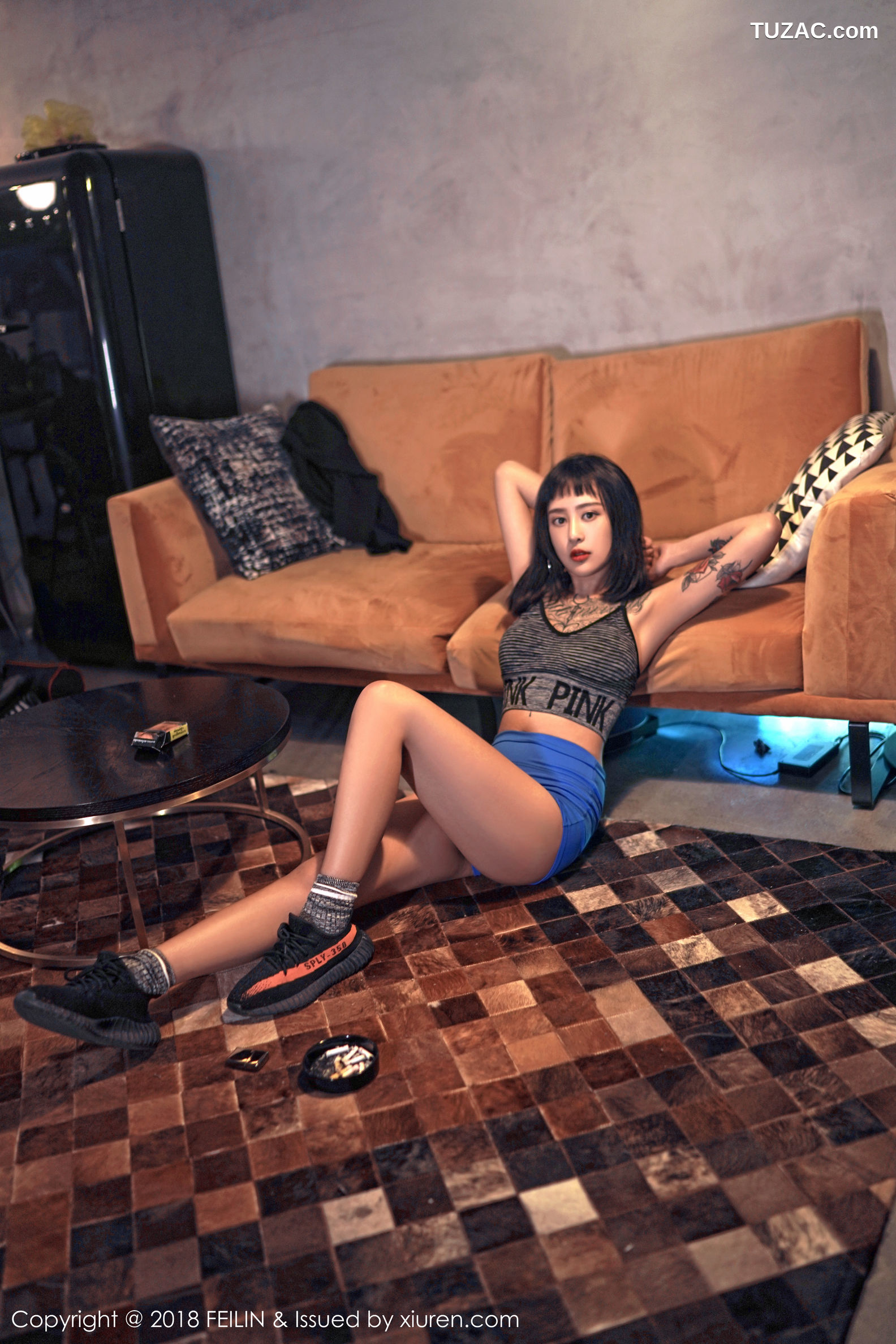 FeiLin嗲囡囡-129-赵艺璇-《香烟-纹身-黑白风格照片》-2018.03.29