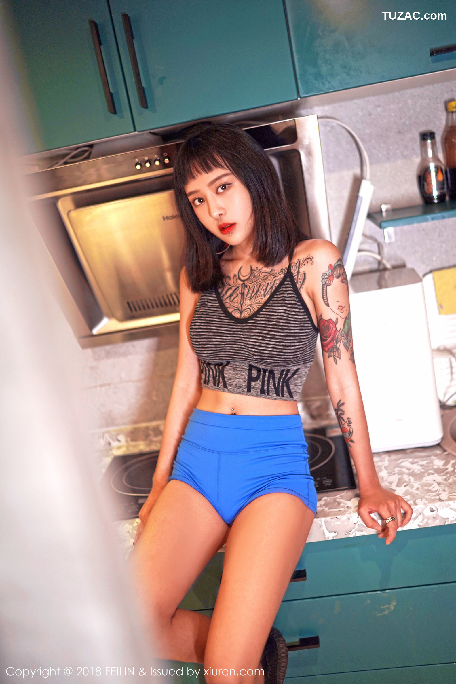 FeiLin嗲囡囡-129-赵艺璇-《香烟-纹身-黑白风格照片》-2018.03.29