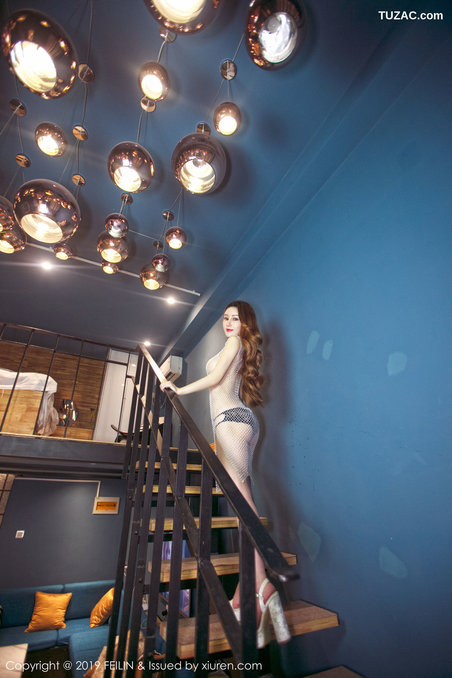 FeiLin嗲囡囡-183-陈媚儿-白色蕾丝内衣-2019.03.19