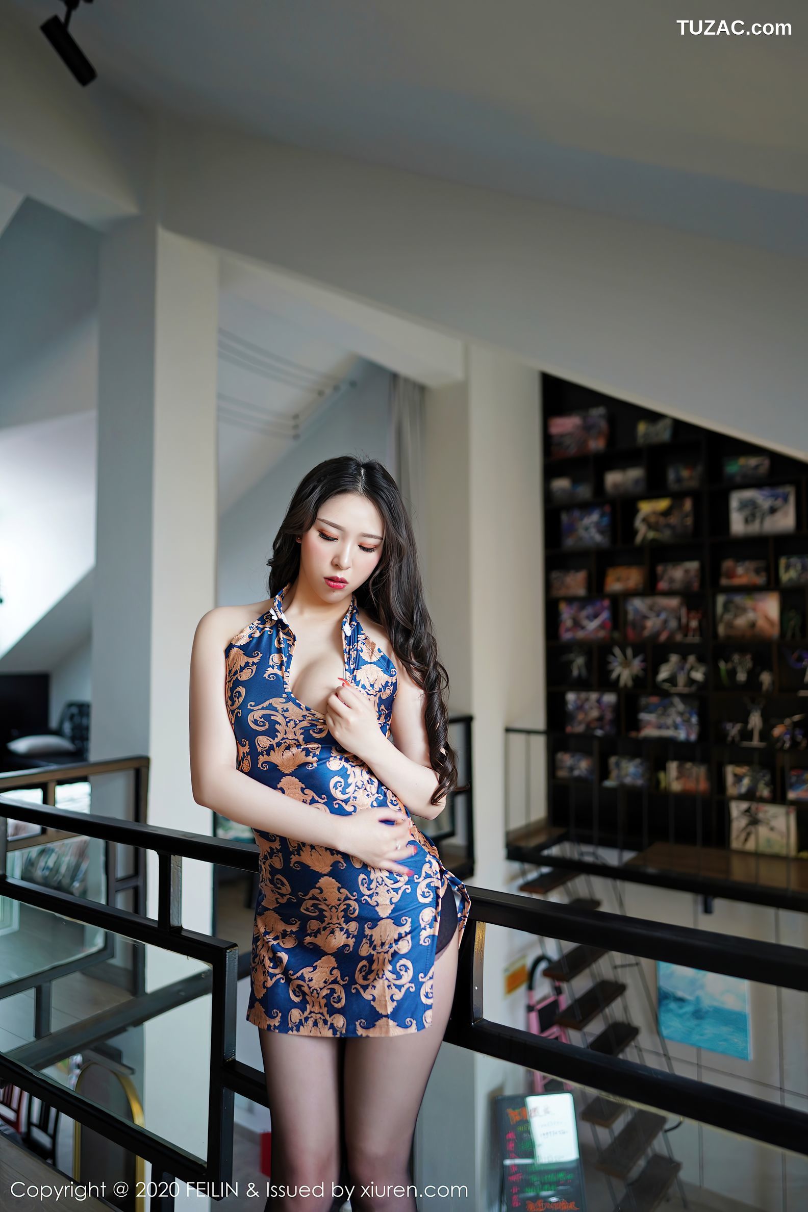 FeiLin嗲囡囡-347-小波多-《古典旗袍与现代魅惑黑丝系列》-2020.10.20