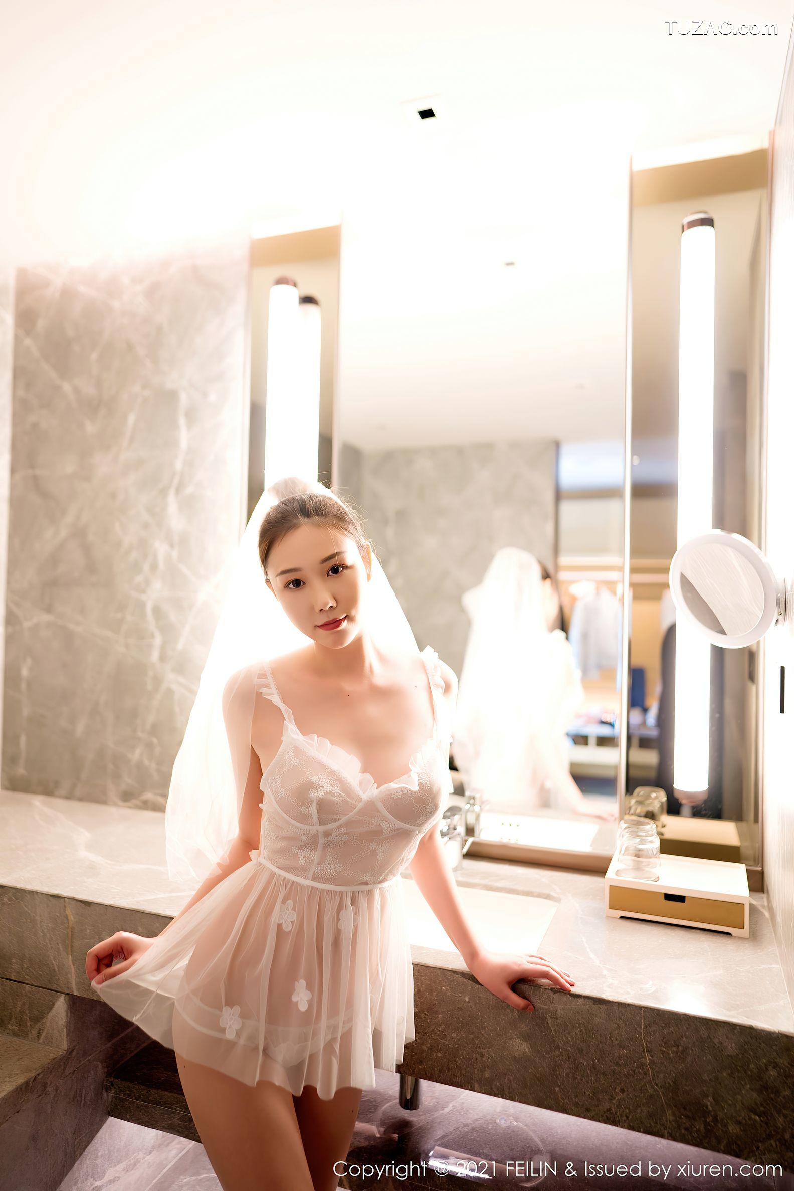 FeiLin嗲囡囡-385-芊澄-双马尾主题三点式内衣秀-2021.04.26