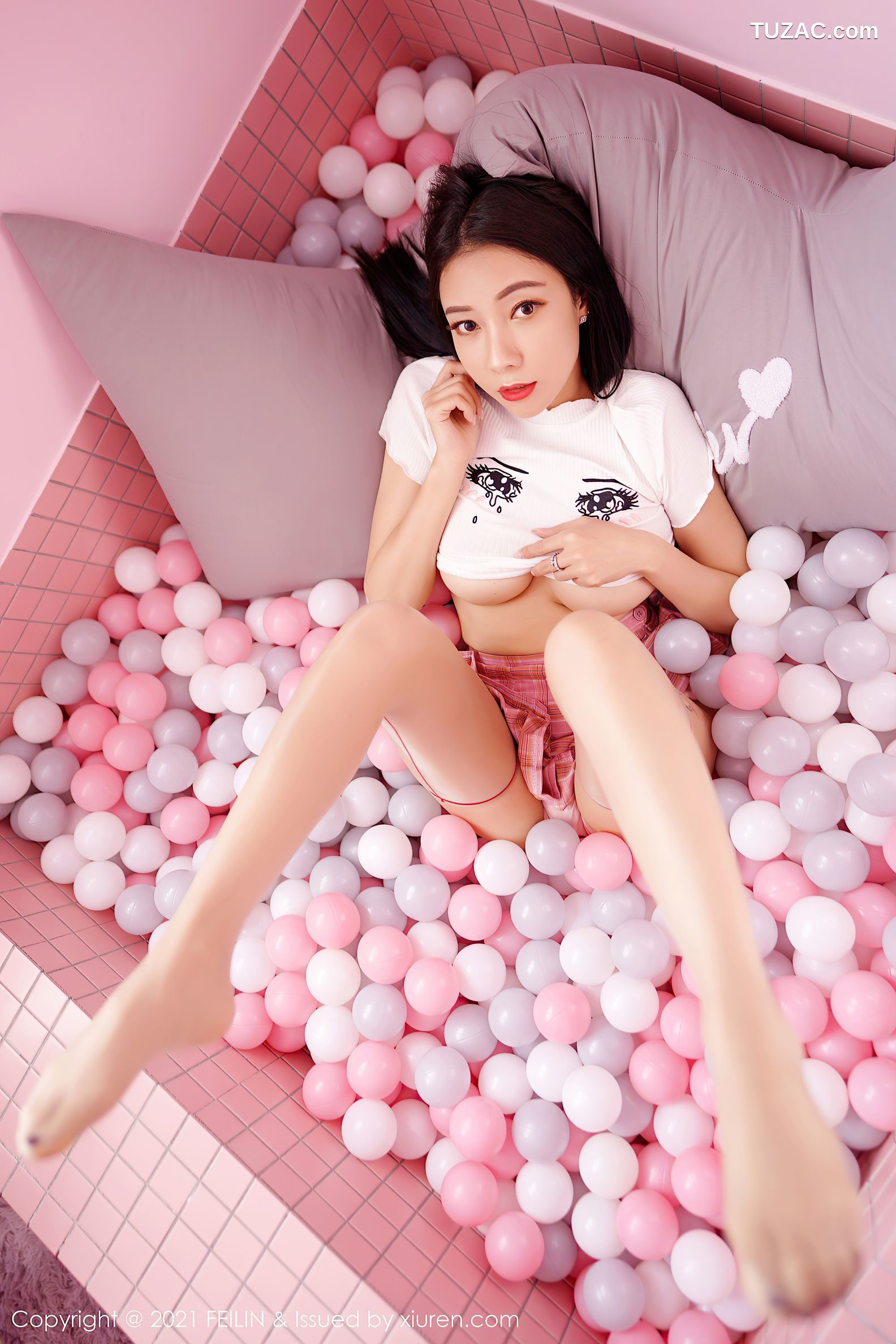 FeiLin嗲囡囡-416-果儿-波波池白色大床火辣身材诱惑-2021.10.08