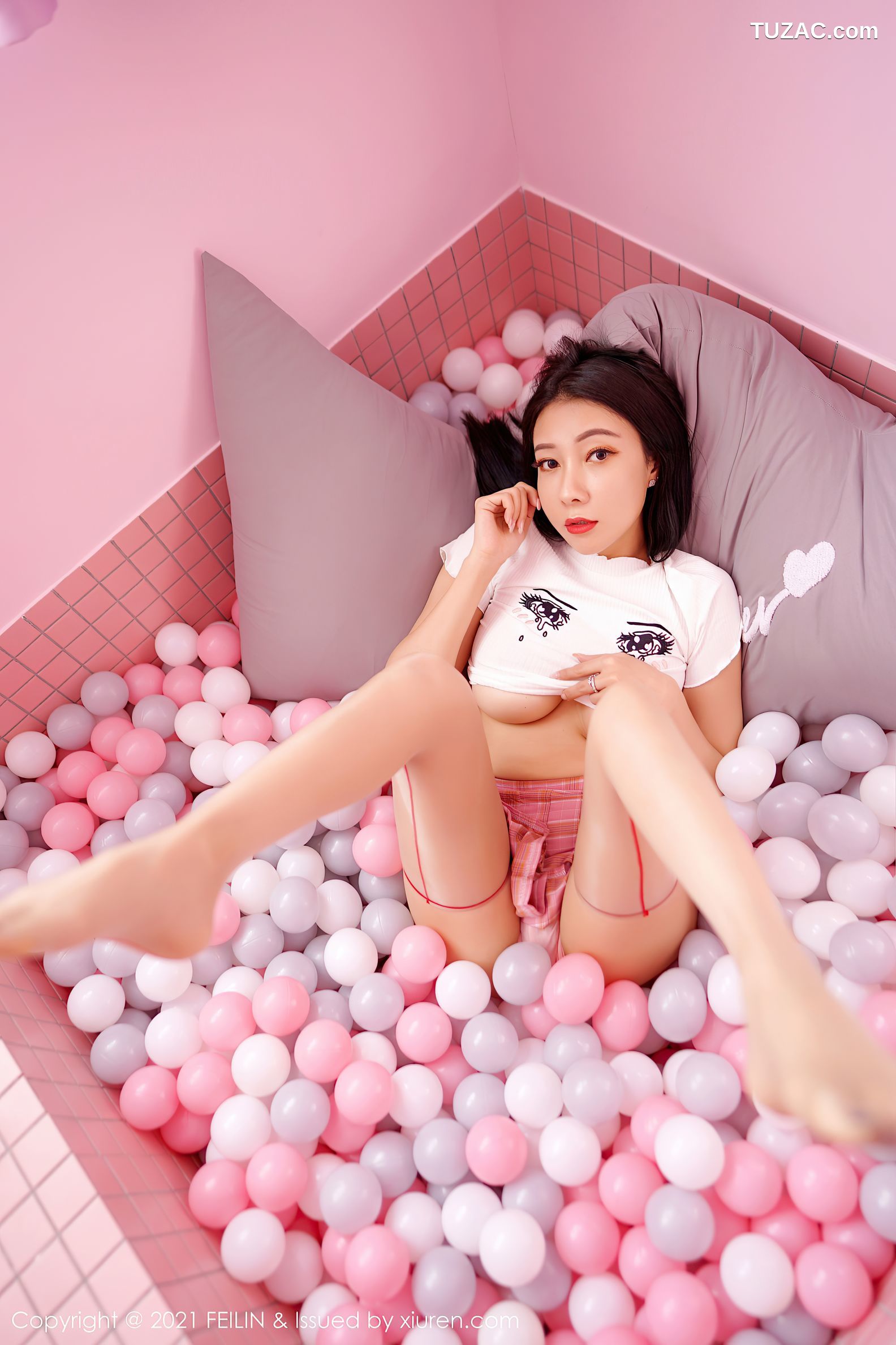 FeiLin嗲囡囡-416-果儿-波波池白色大床火辣身材诱惑-2021.10.08