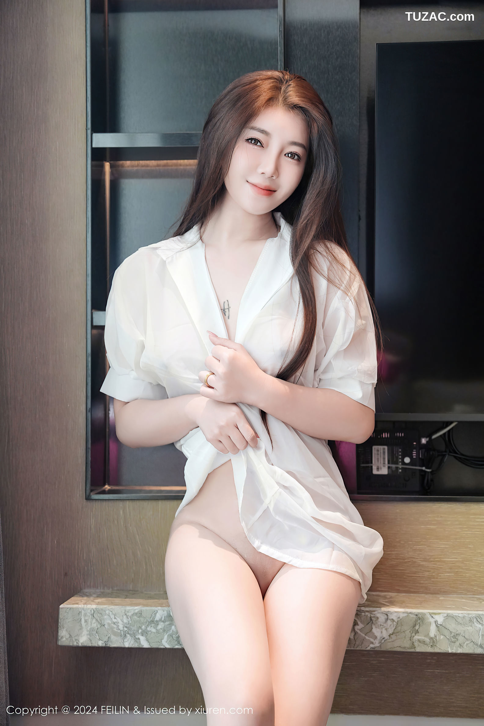 FeiLin嗲囡囡-481-沐娜娜-男友的白衬衫真空-2024.11.05