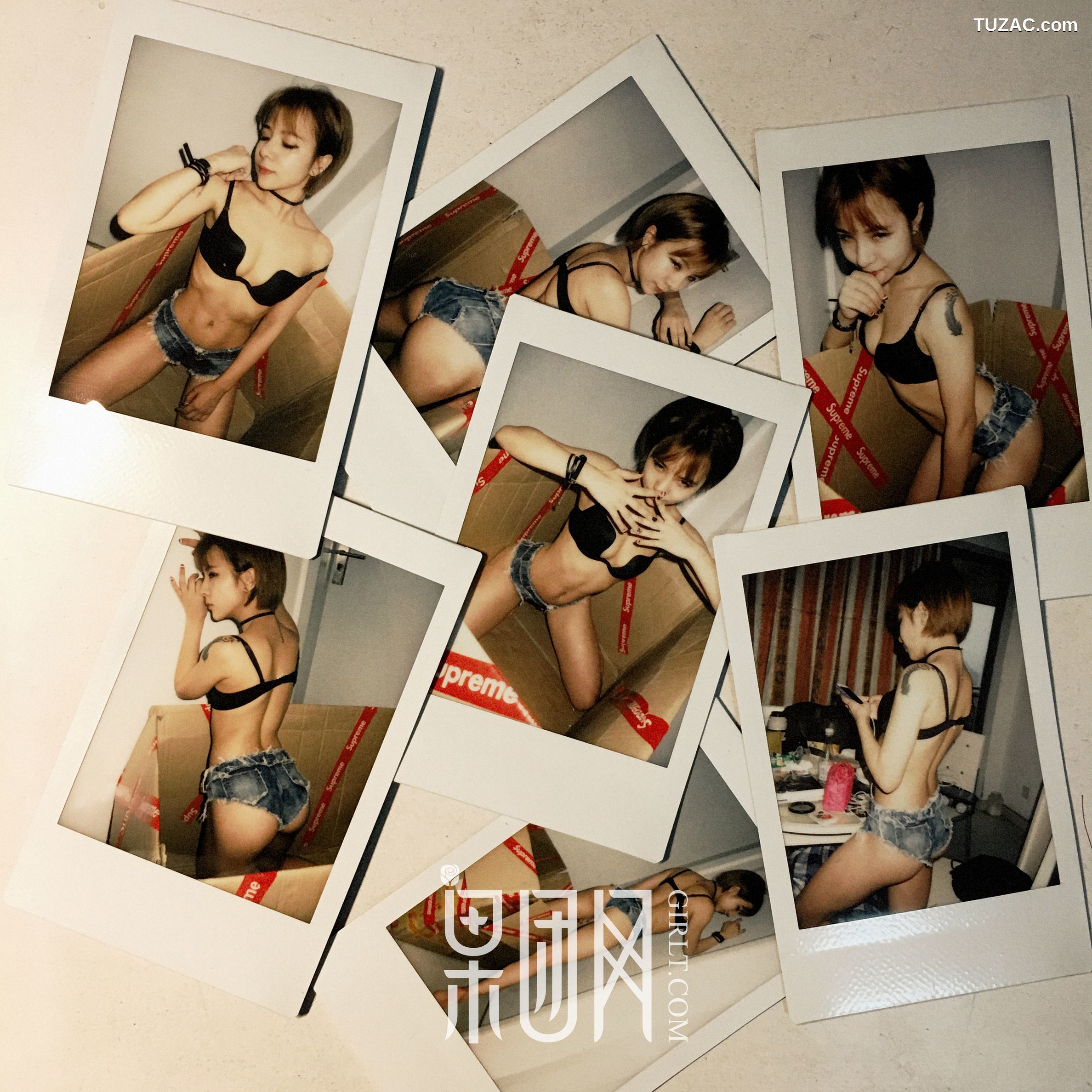 GIRLT果团网-073-木子夕夕夕-牛仔的帅气-蕾丝的诱惑