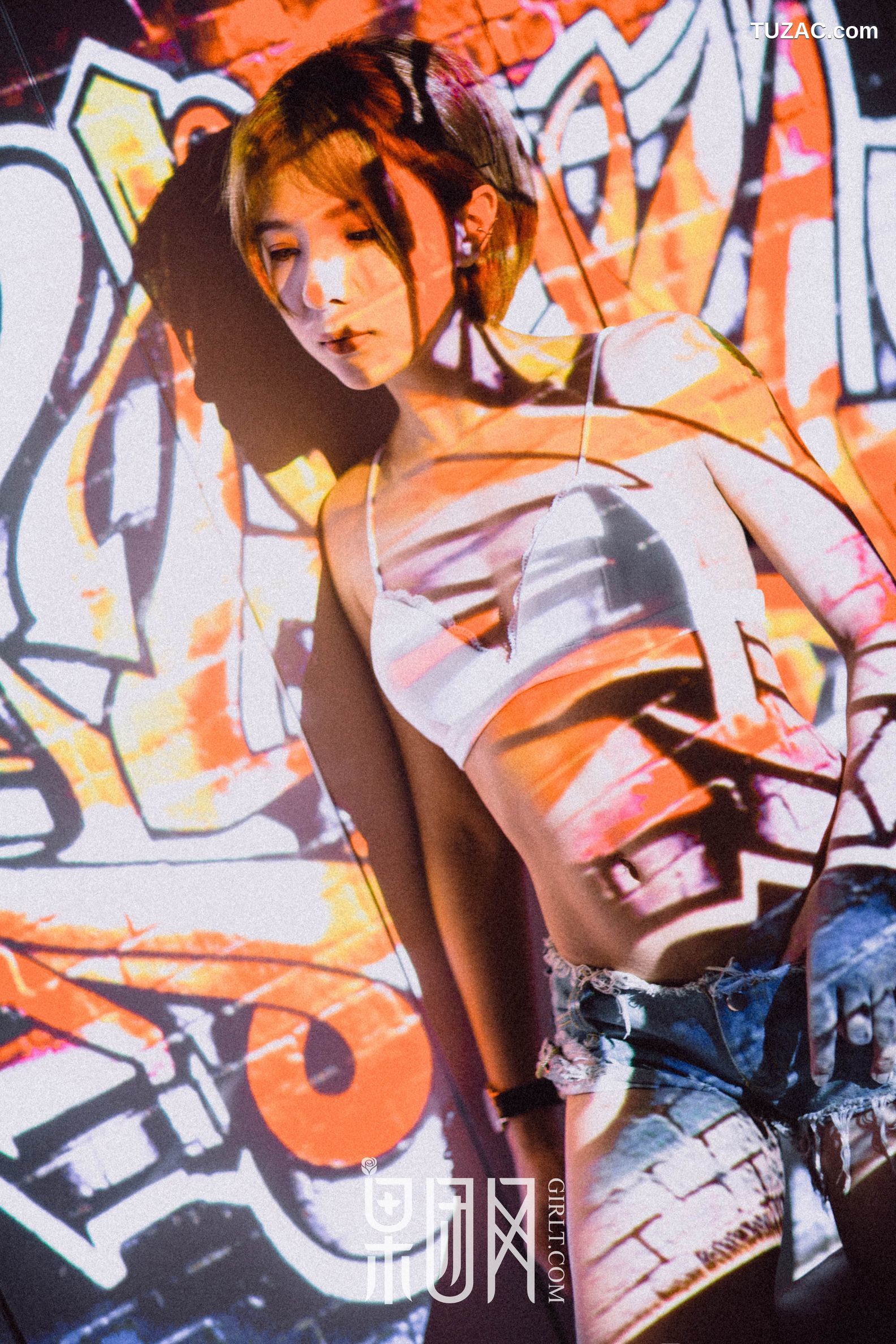 GIRLT果团网-073-木子夕夕夕-牛仔的帅气-蕾丝的诱惑