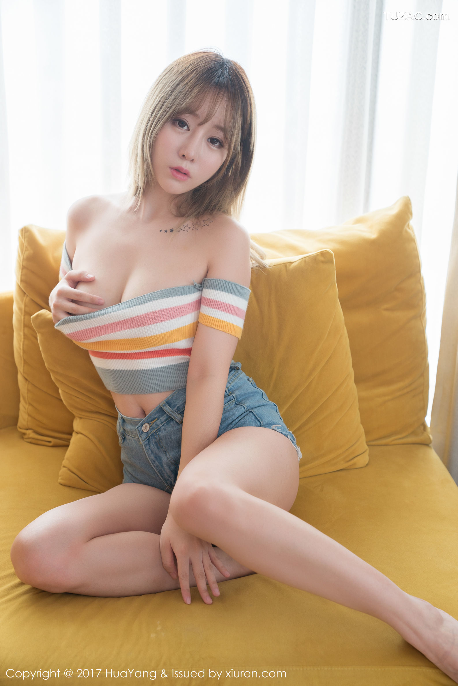 HuaYang花漾-005-王雨纯-《牛仔短裤、蕾丝死库水和护士装》写真集