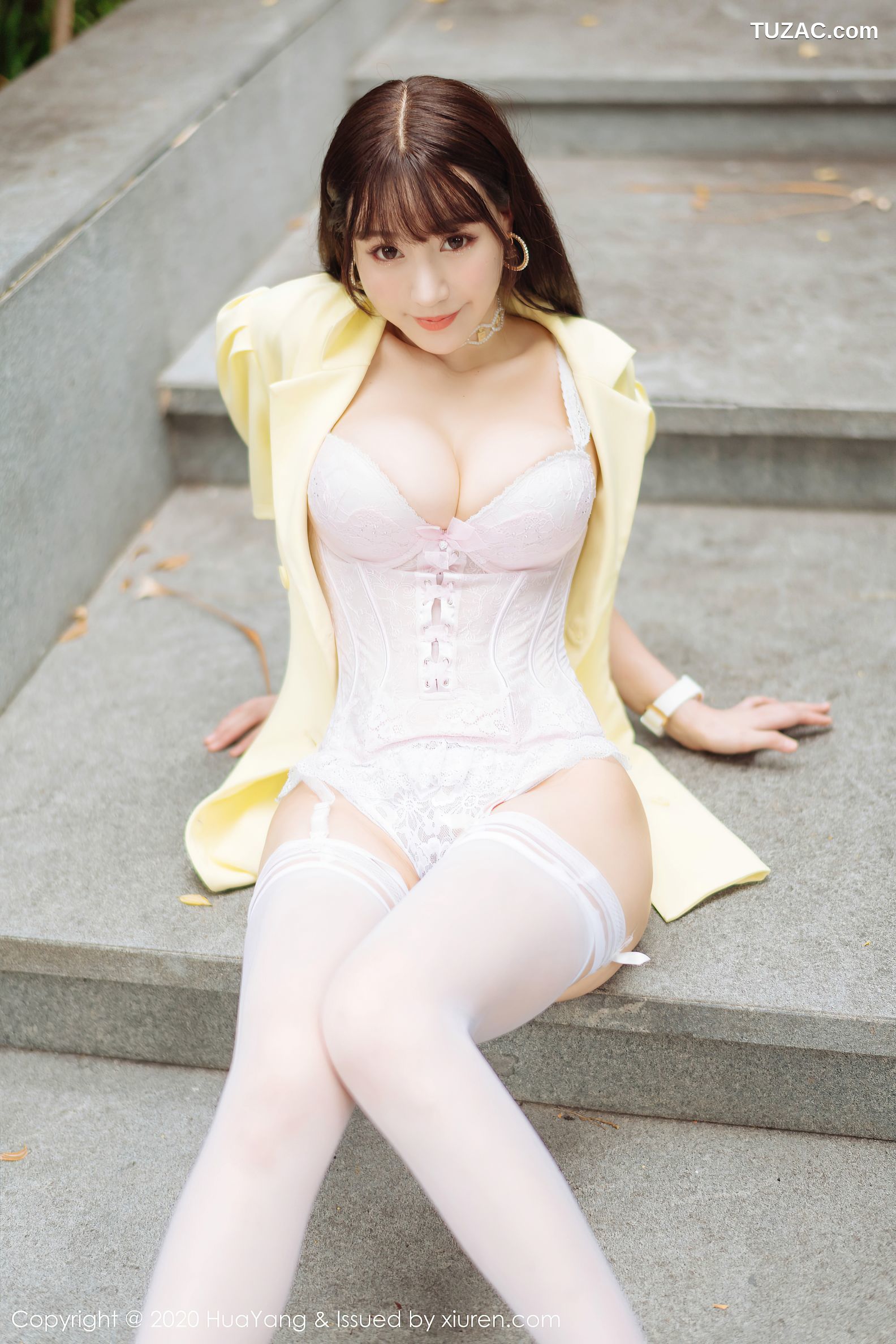 HuaYang花漾-261-朱可儿Flower-经典蕾丝吊袜系列