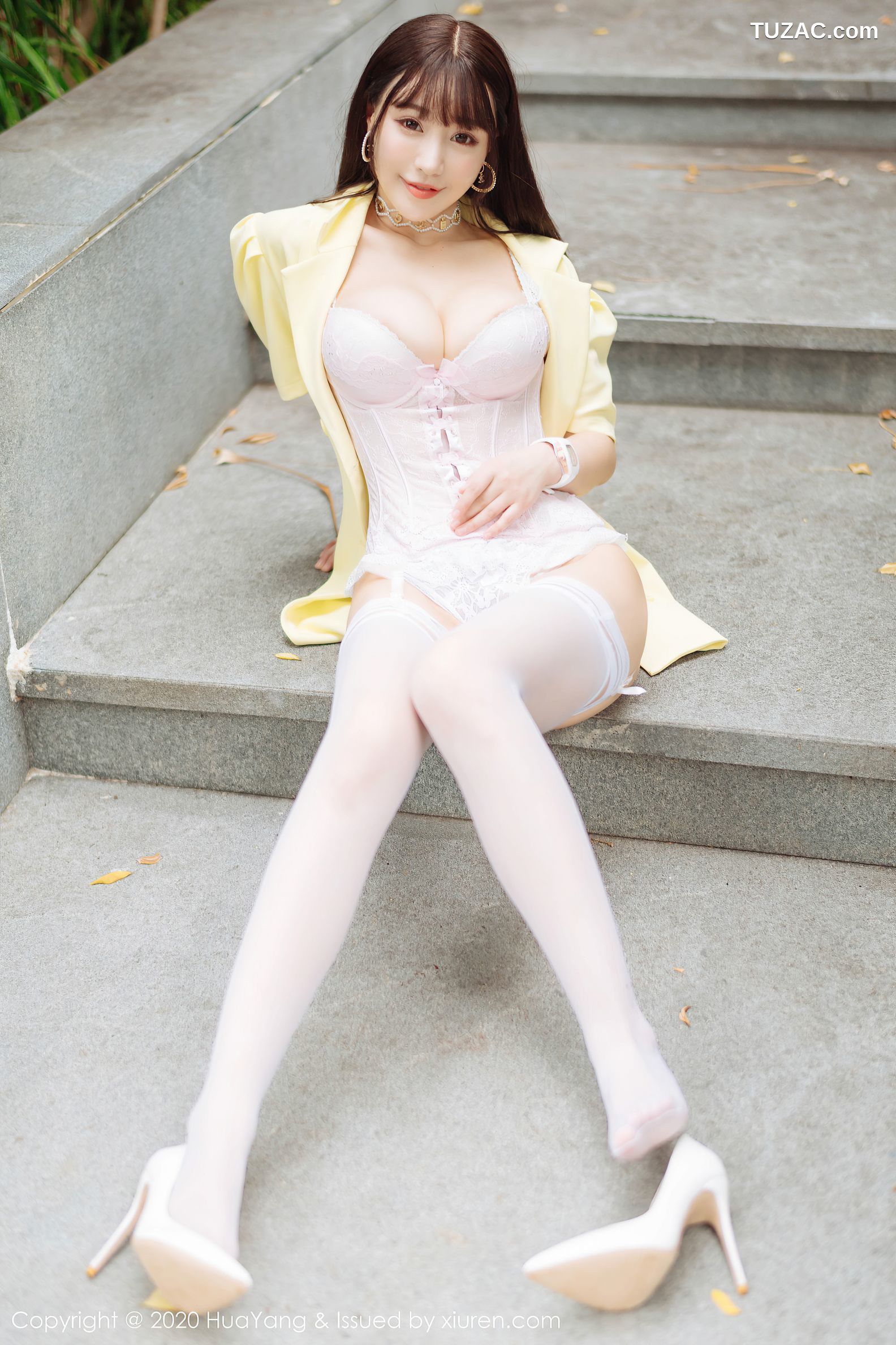 HuaYang花漾-261-朱可儿Flower-经典蕾丝吊袜系列