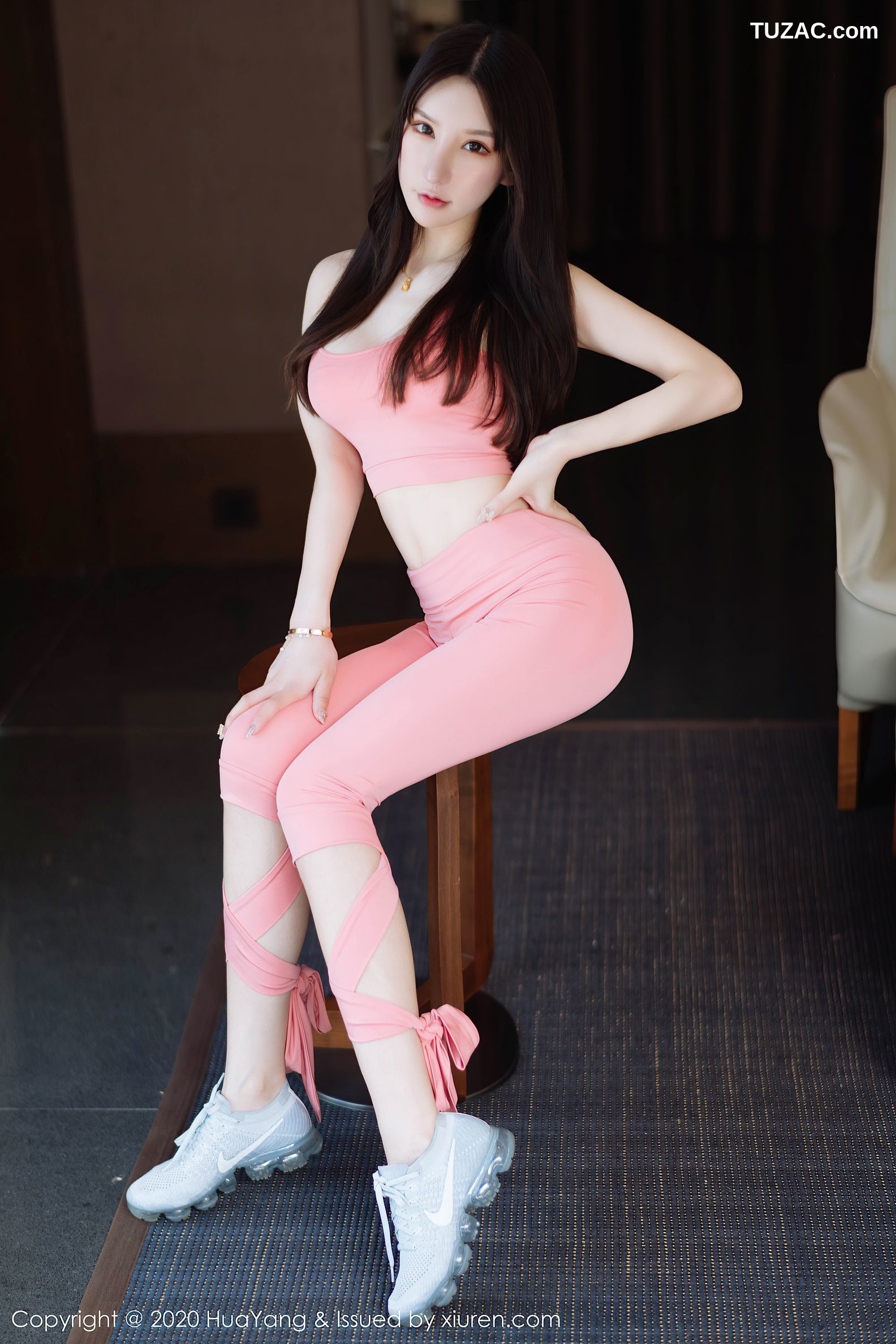 HuaYang花漾-278-周于希Sandy-粉红色的运动内衣系列