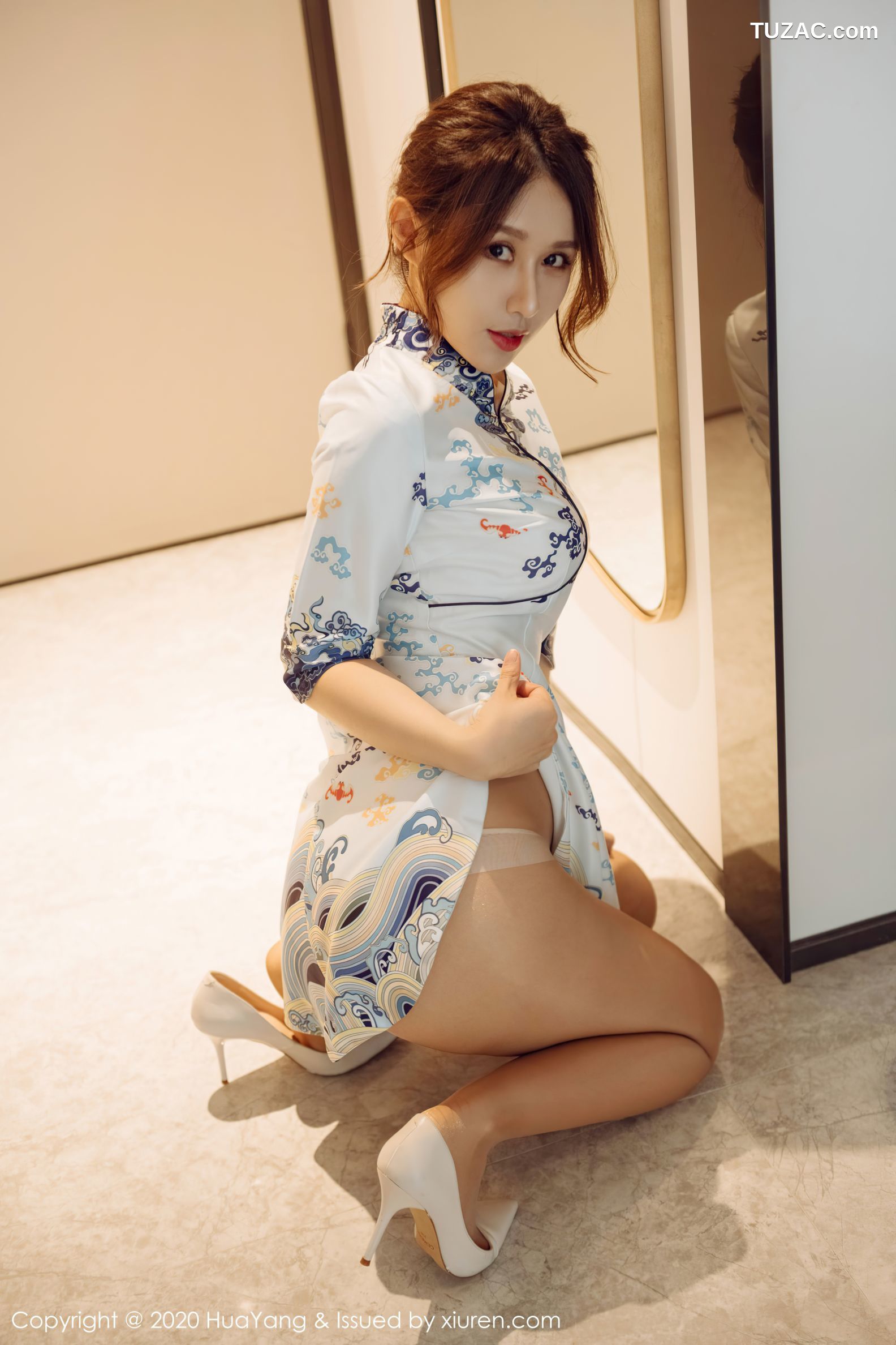 HuaYang花漾-293-徐安安-韵味旗袍与现代性感丝袜系列