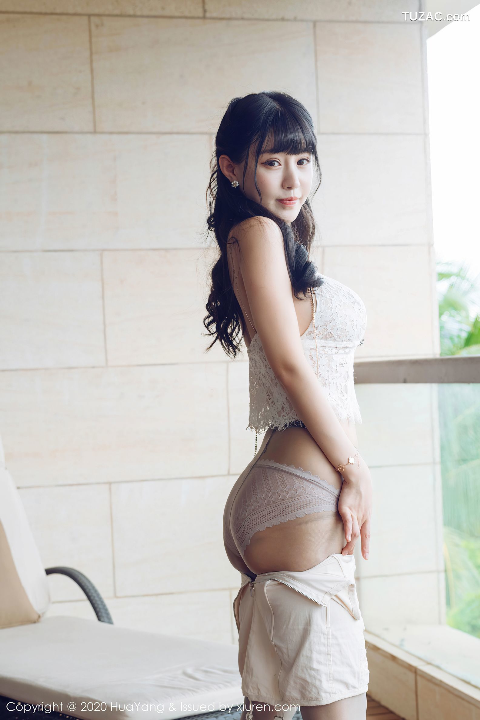 HuaYang花漾-314-朱可儿Flower-束腰吊带与极致朦胧丝袜系列