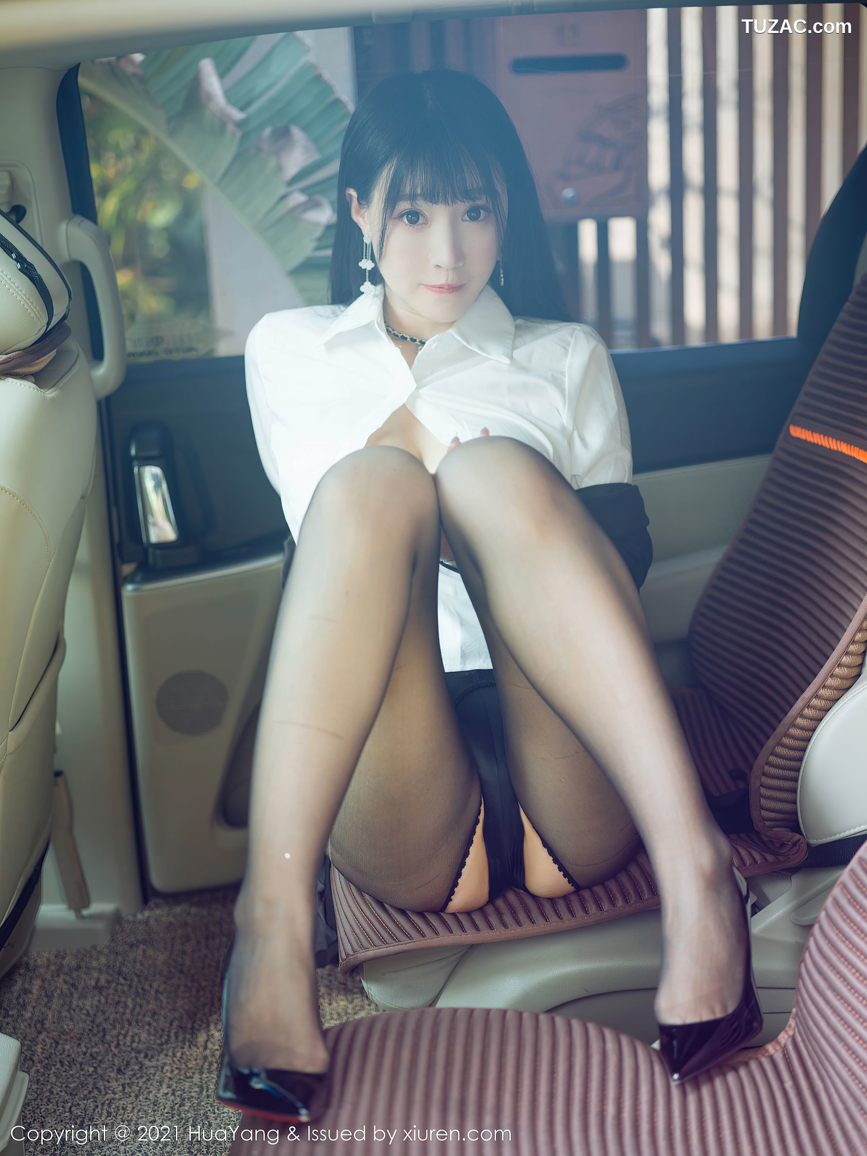 HuaYang花漾-383-朱可儿-OL美女车内爆乳黑丝