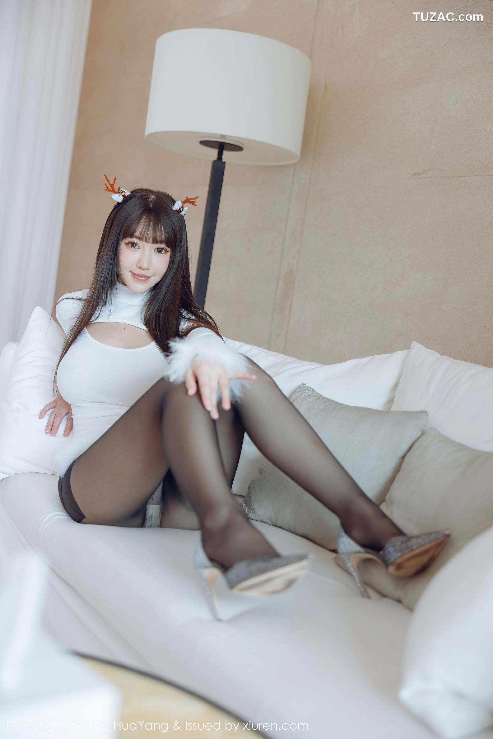 HuaYang花漾-480-朱可儿-三亚旅拍-连衣裙黑丝