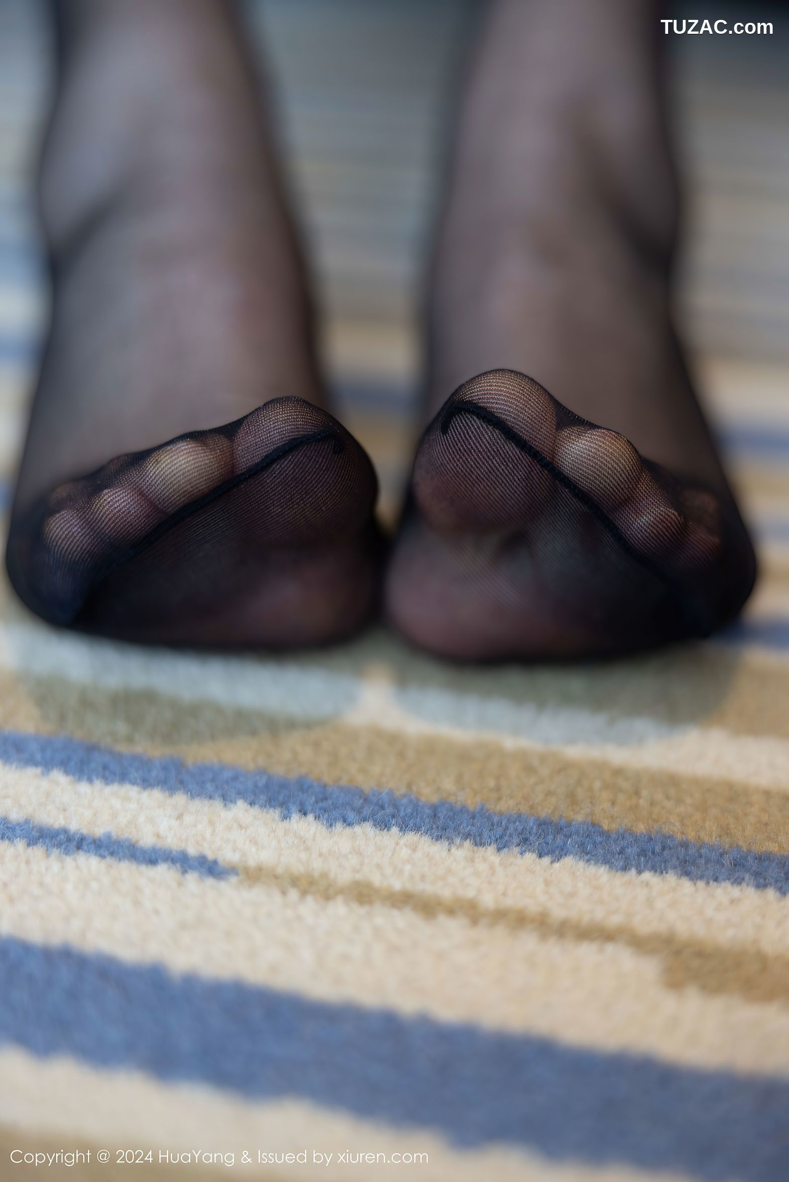 HuaYang花漾-587-凯竹Quinn-黑色丝带情趣内衣黑丝-2024.07.03