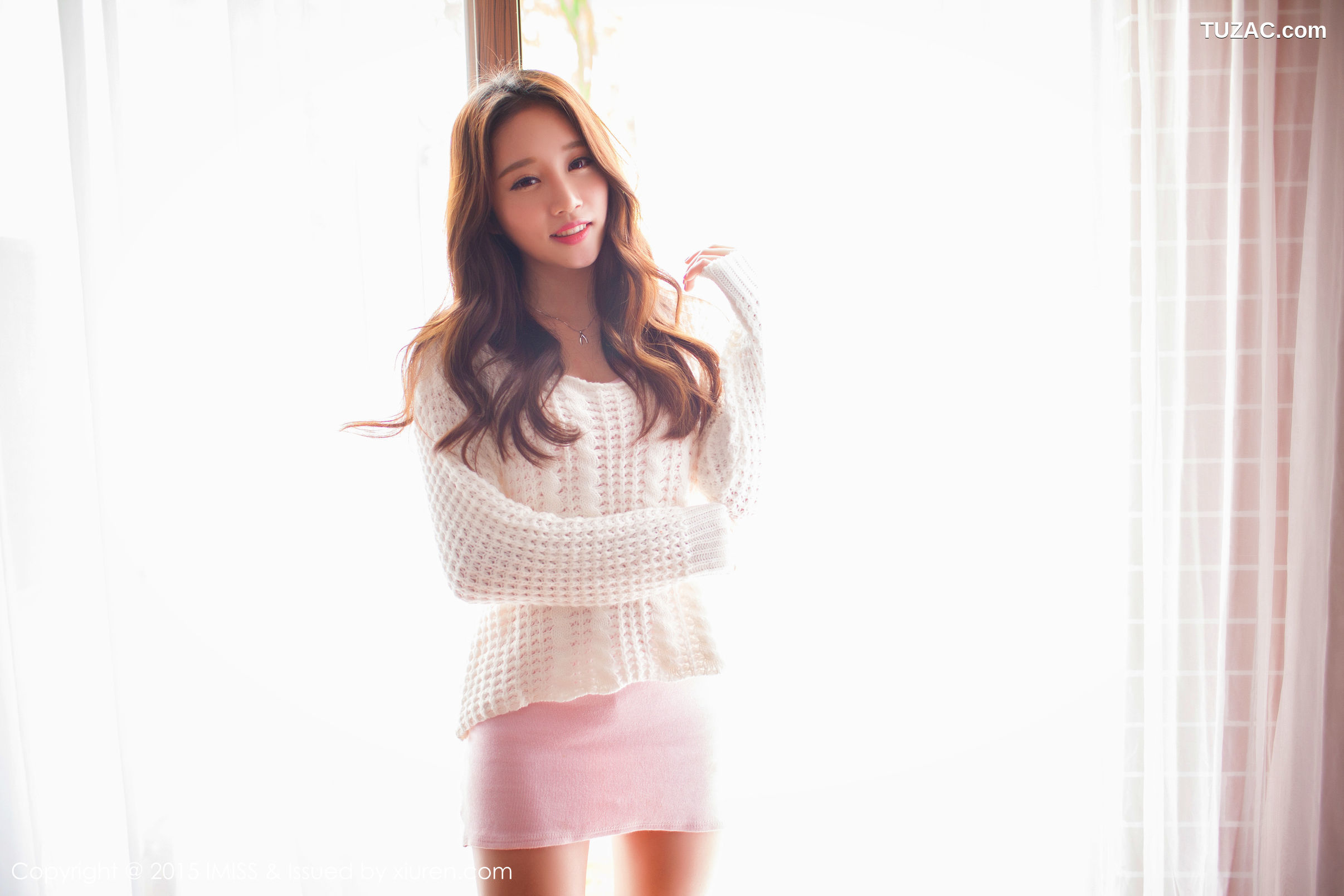 IMiss爱蜜社-015-小丽莎萌萌哒-粉红内衣迷人美胸