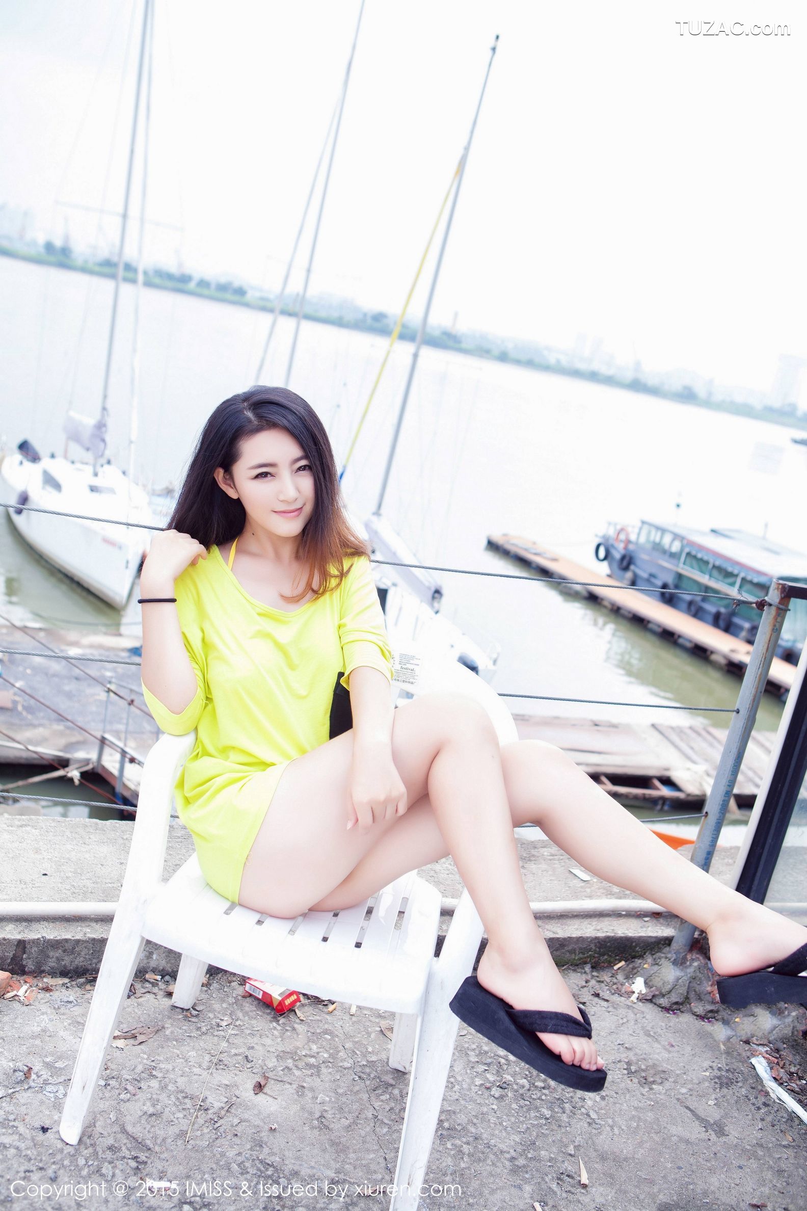 IMiss爱蜜社-017-夏茉-黄色连体泳装木瓜奶