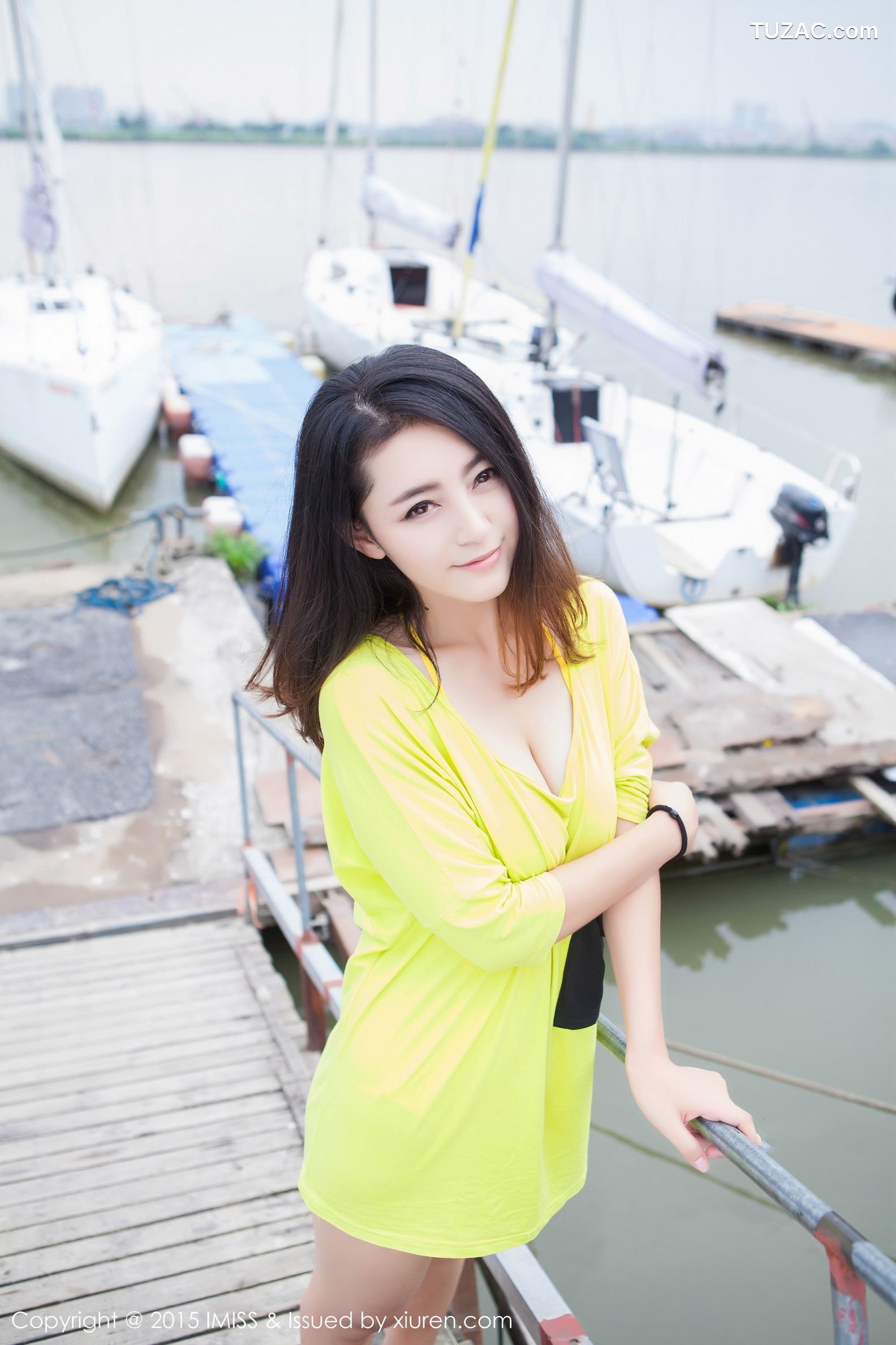 IMiss爱蜜社-017-夏茉-黄色连体泳装木瓜奶